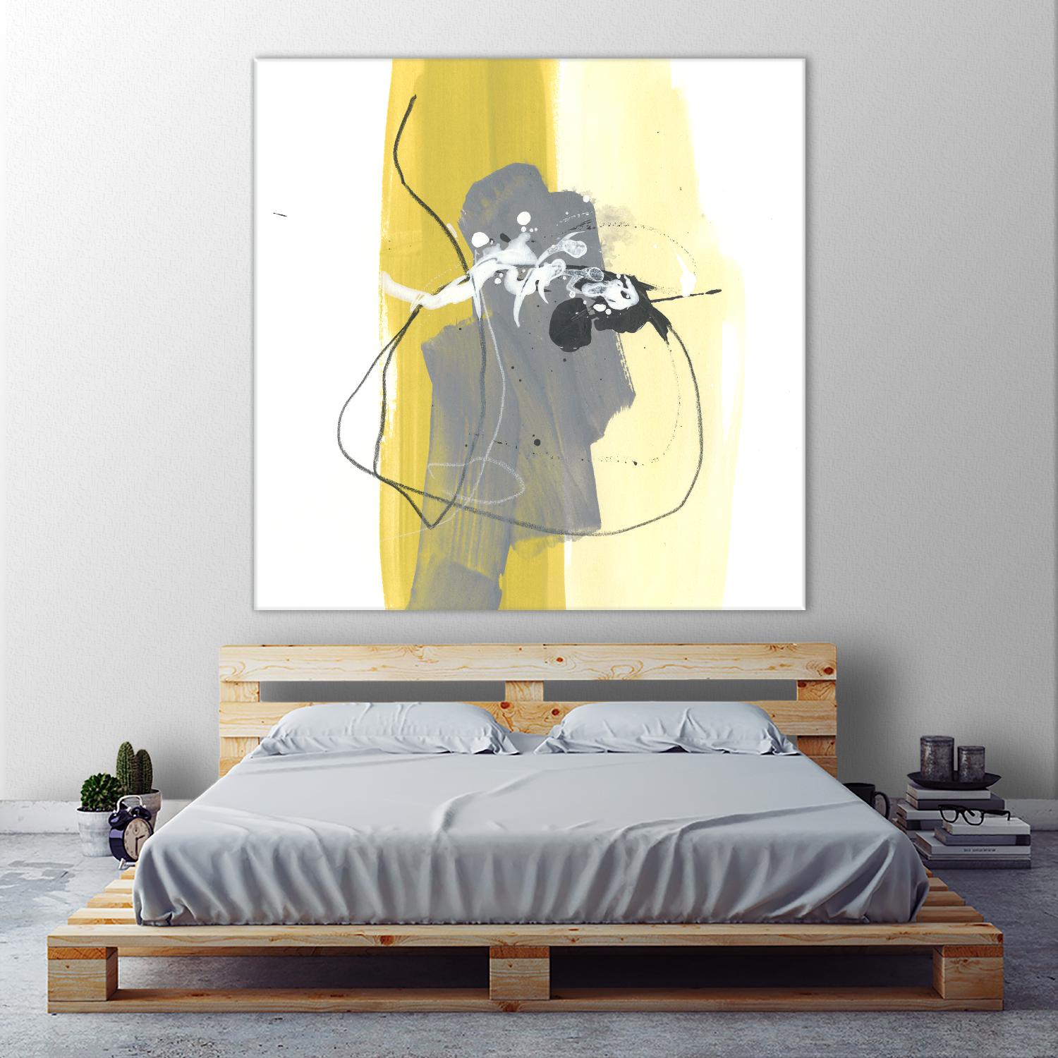 Catch Phrase III by June Erica Vess on GIANT ART - yellow abstract