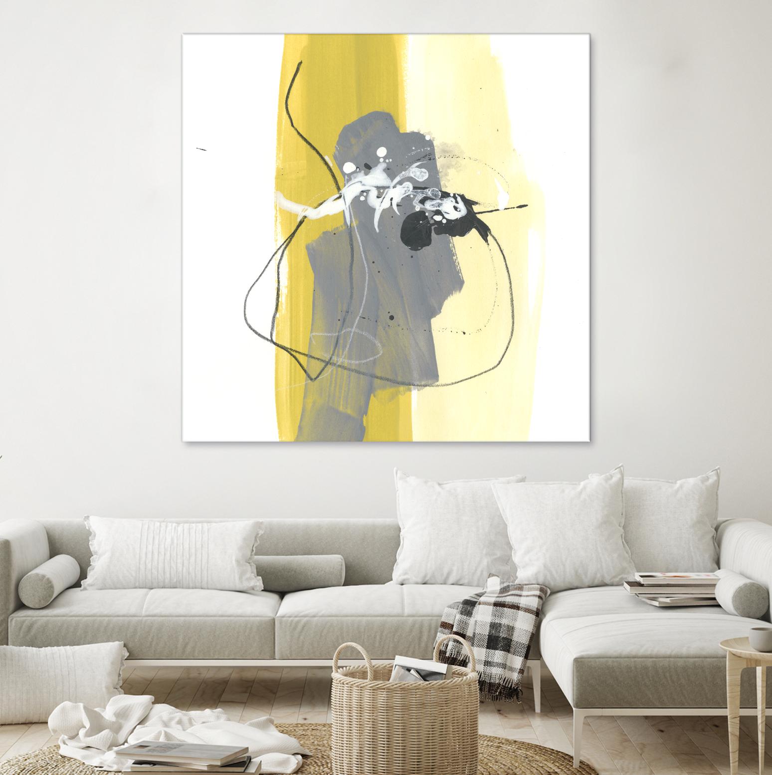 Catch Phrase III by June Erica Vess on GIANT ART - yellow abstract