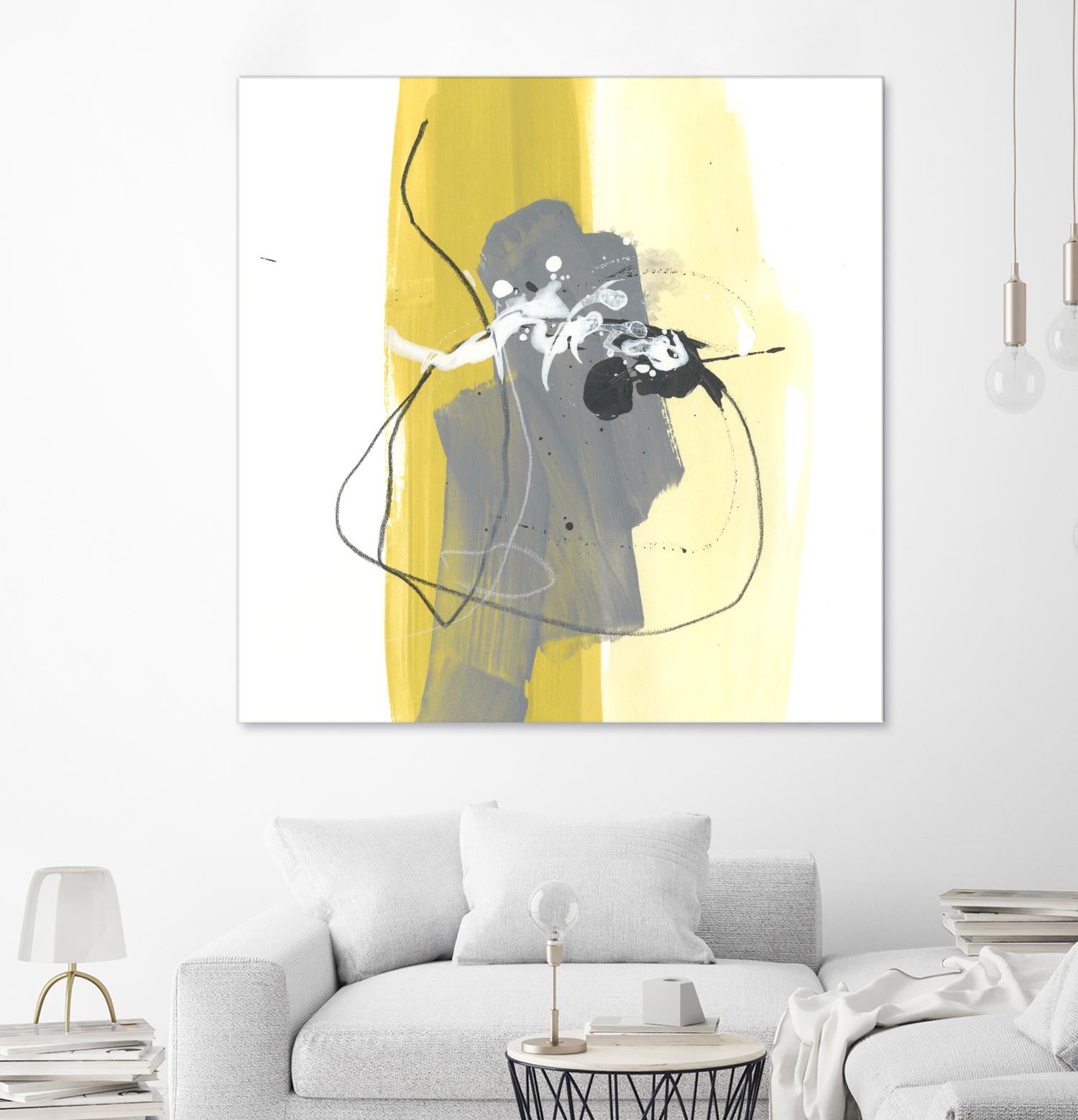 Catch Phrase III by June Erica Vess on GIANT ART - yellow abstract