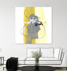 Catch Phrase III by June Erica Vess on GIANT ART - yellow abstract