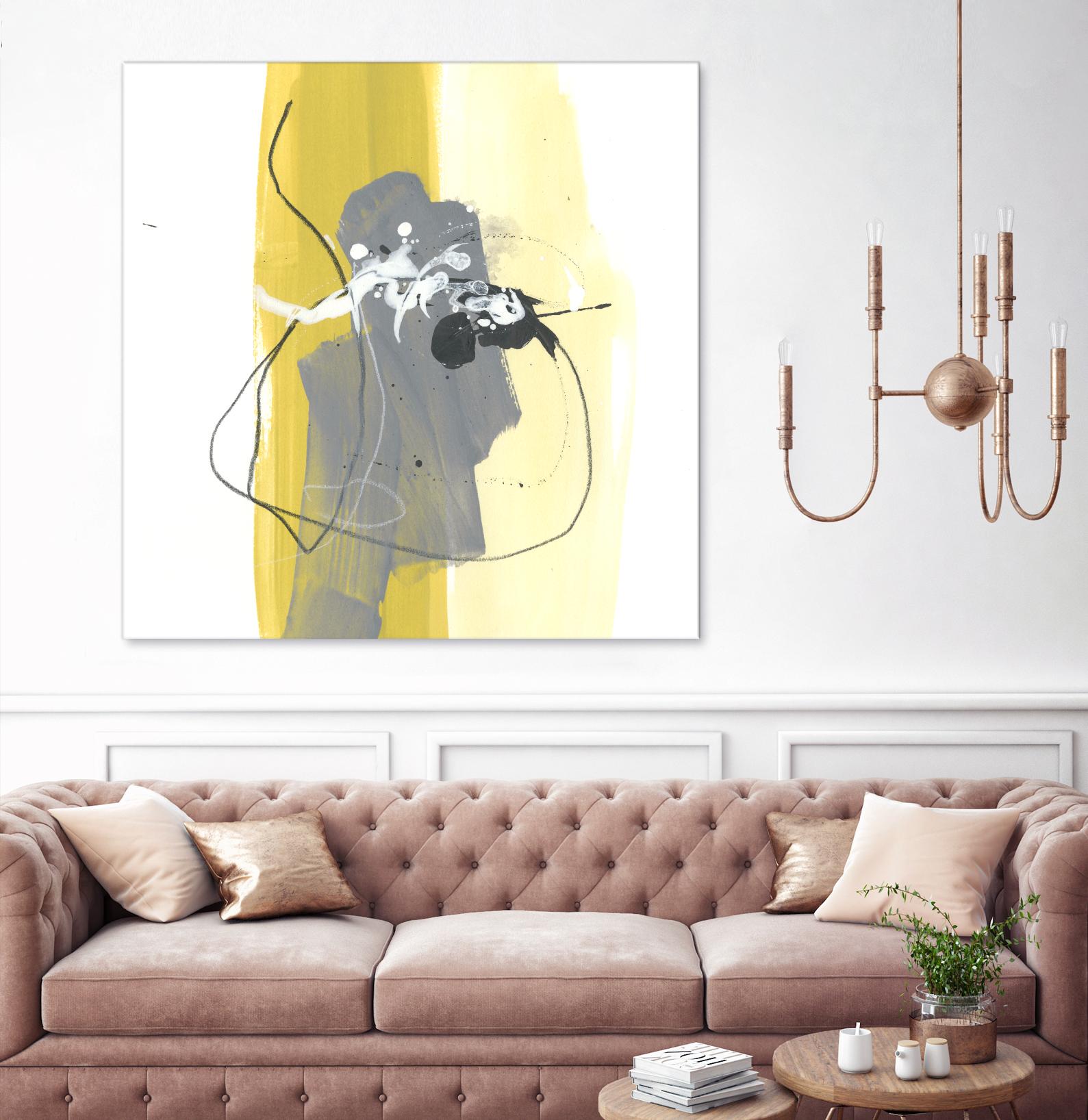 Catch Phrase III by June Erica Vess on GIANT ART - yellow abstract