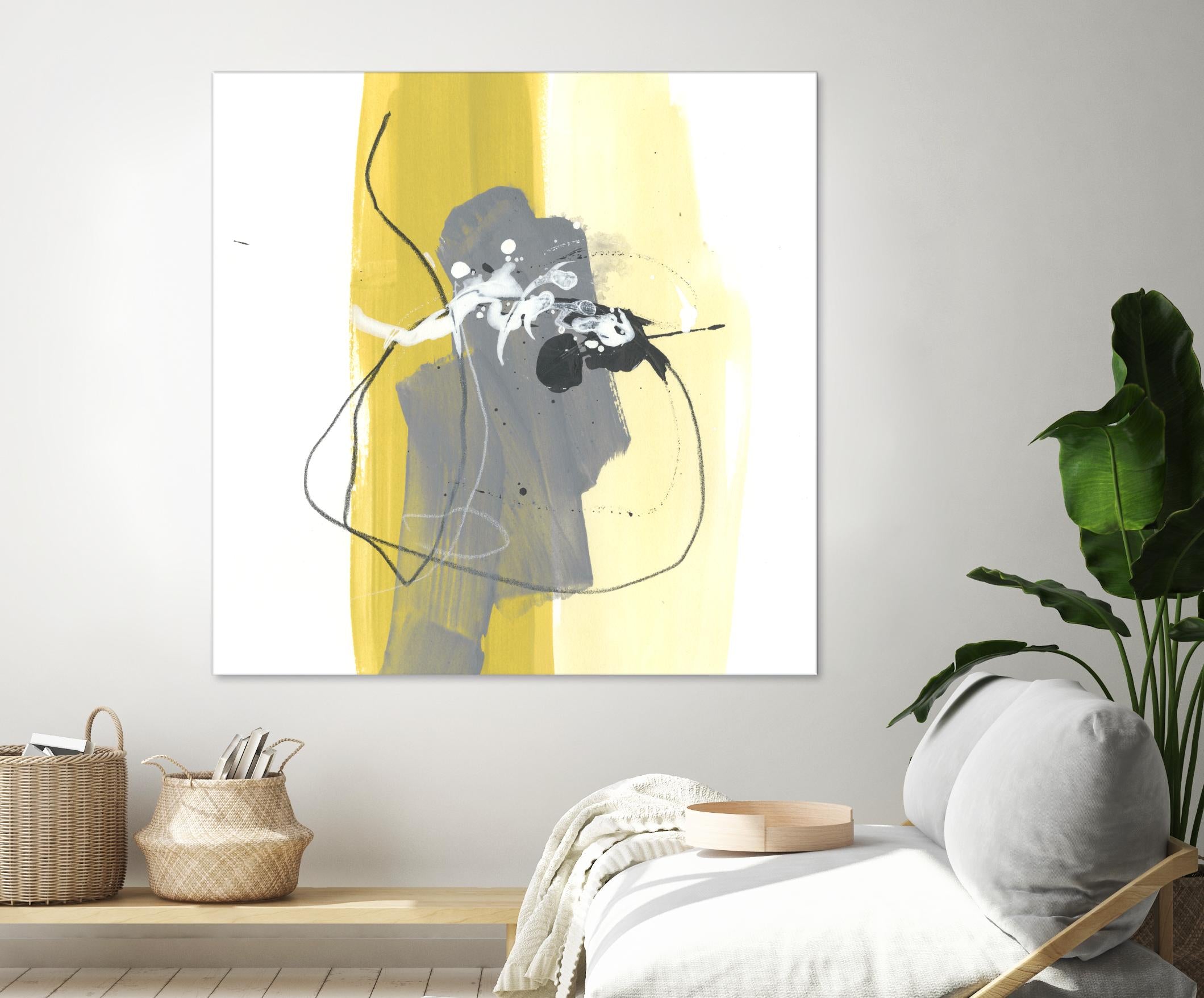 Catch Phrase III by June Erica Vess on GIANT ART - yellow abstract
