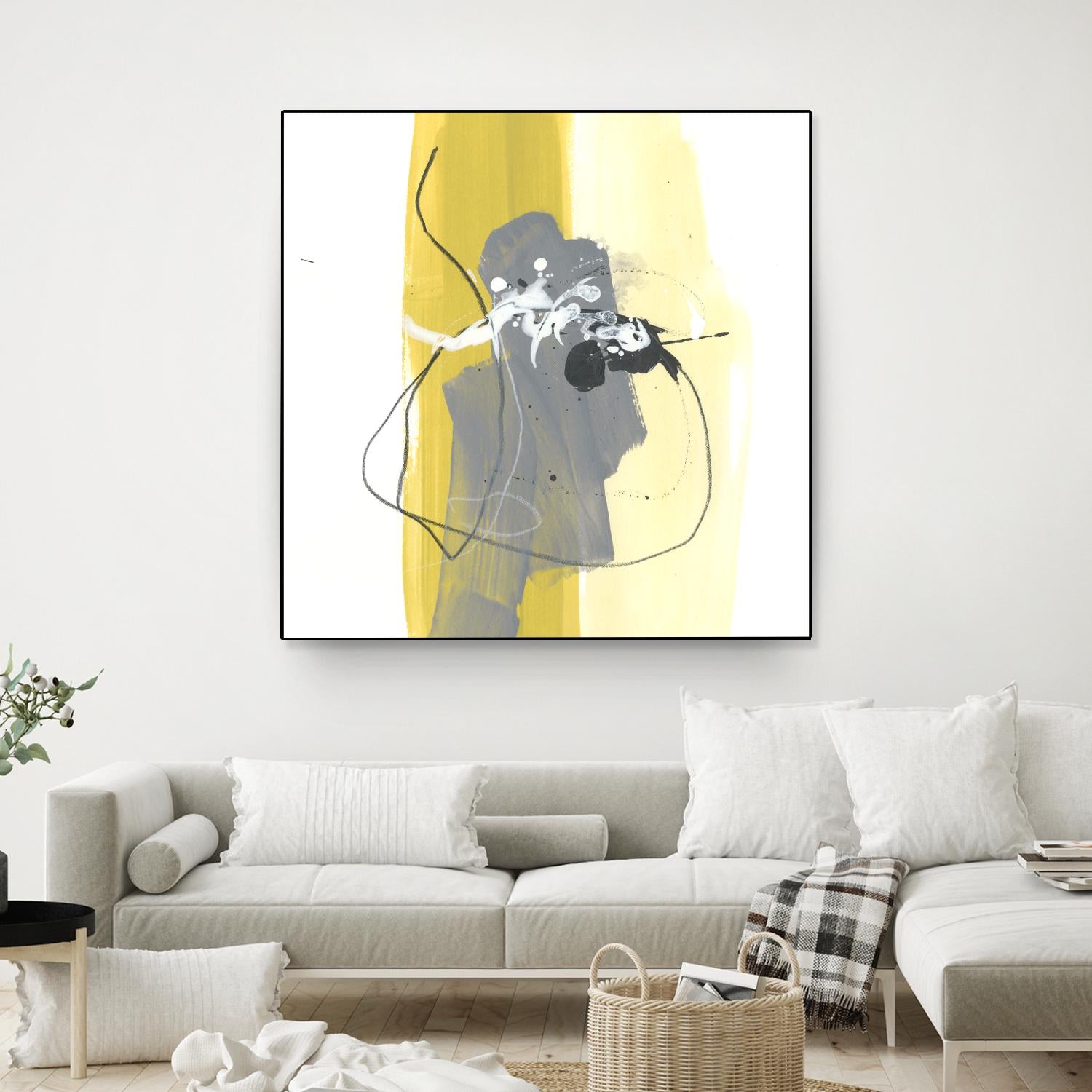 Catch Phrase III by June Erica Vess on GIANT ART - yellow abstract