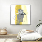 Catch Phrase III by June Erica Vess on GIANT ART - yellow abstract