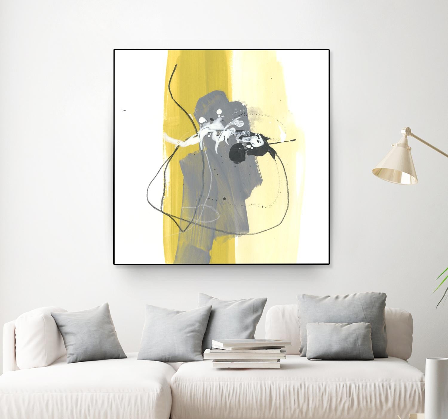 Catch Phrase III by June Erica Vess on GIANT ART - yellow abstract
