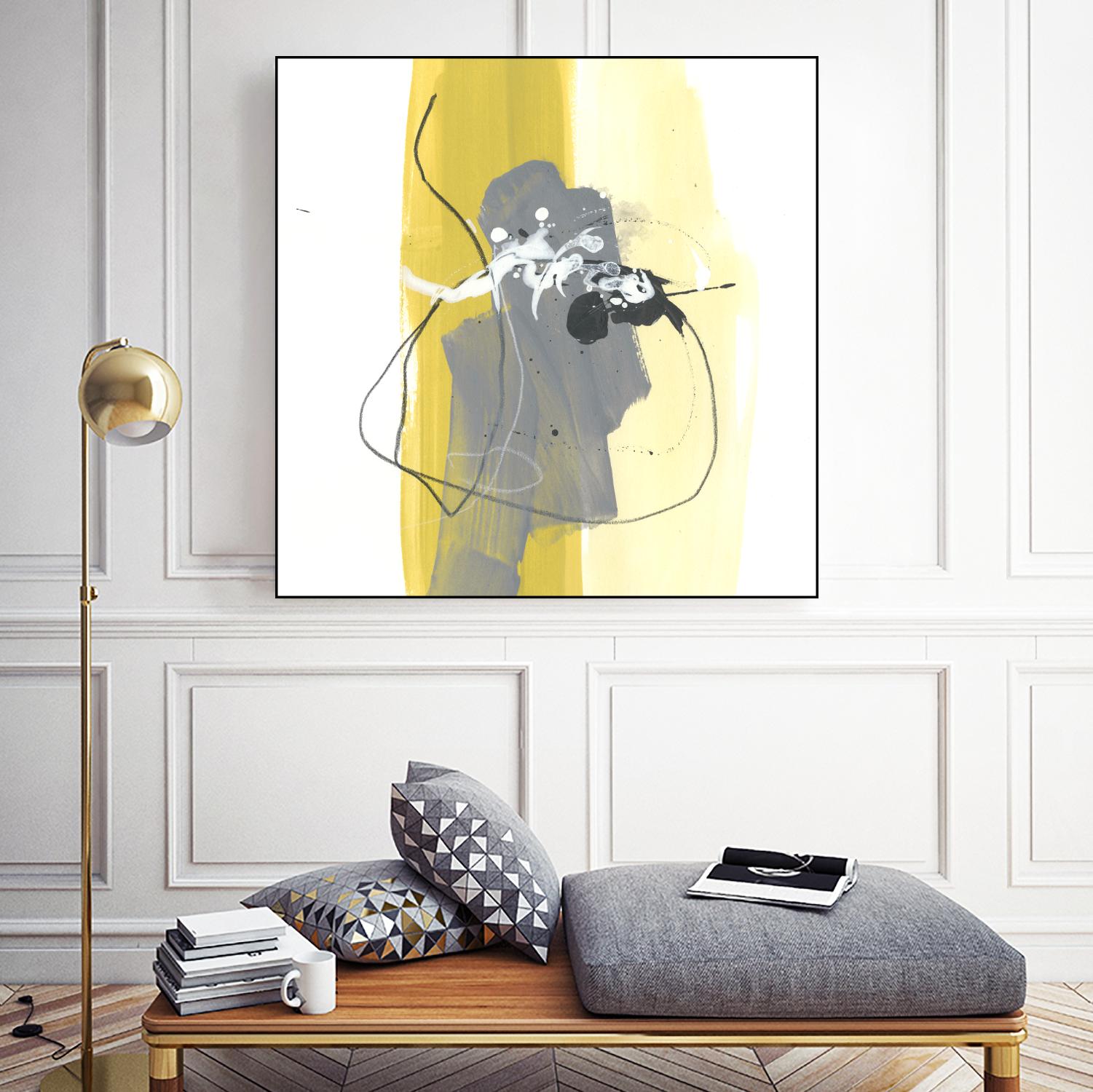 Catch Phrase III by June Erica Vess on GIANT ART - yellow abstract
