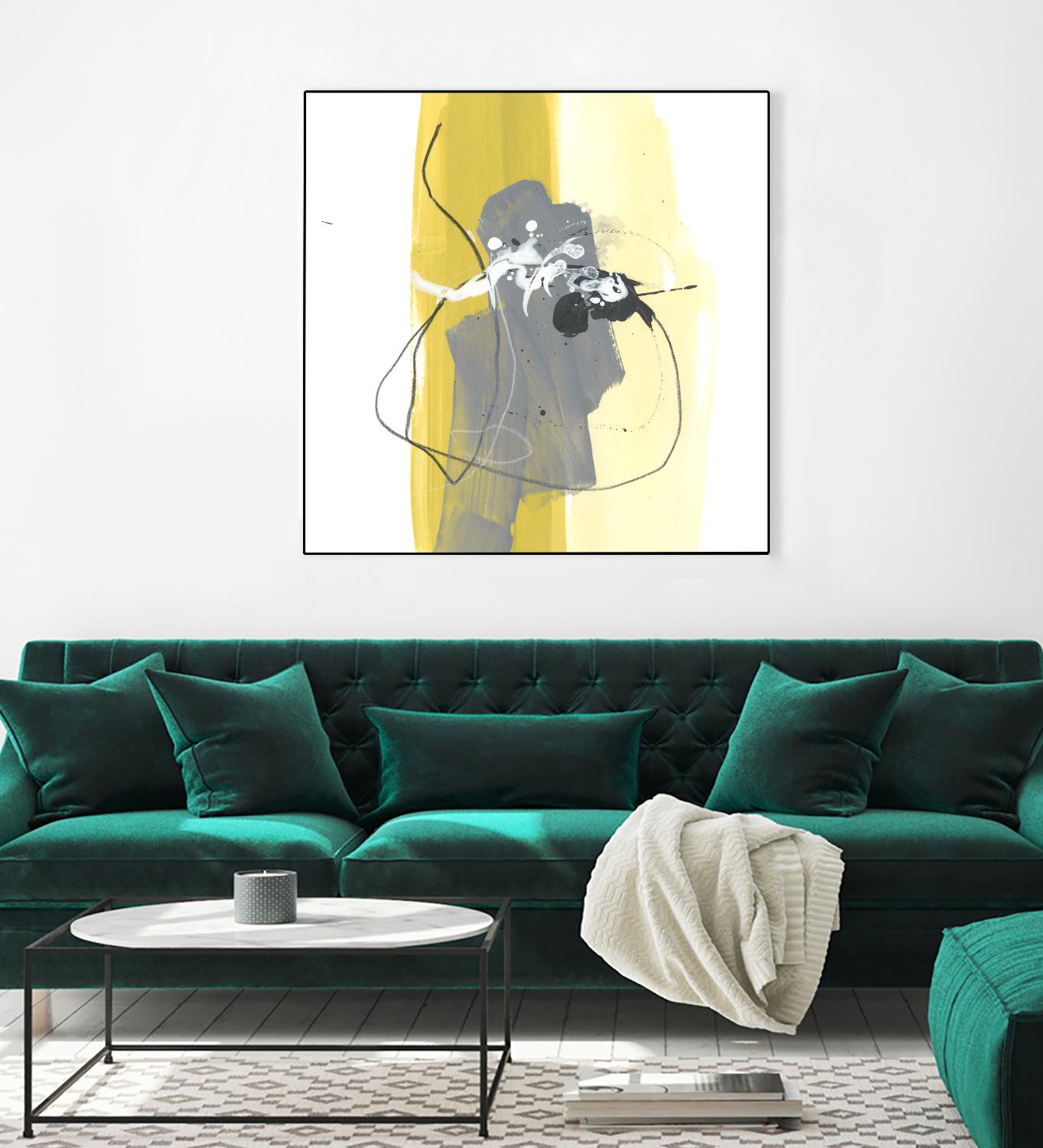 Catch Phrase III by June Erica Vess on GIANT ART - yellow abstract