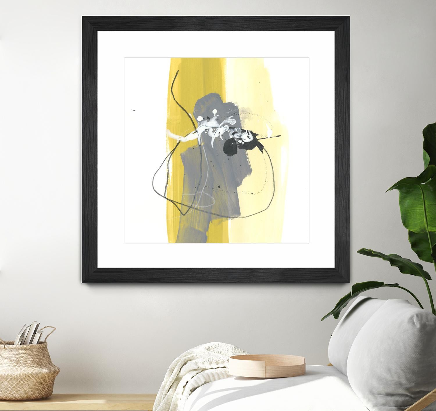 Catch Phrase III by June Erica Vess on GIANT ART - yellow abstract