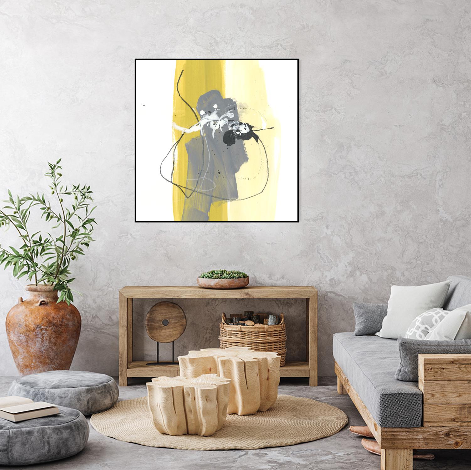 Catch Phrase III by June Erica Vess on GIANT ART - yellow abstract