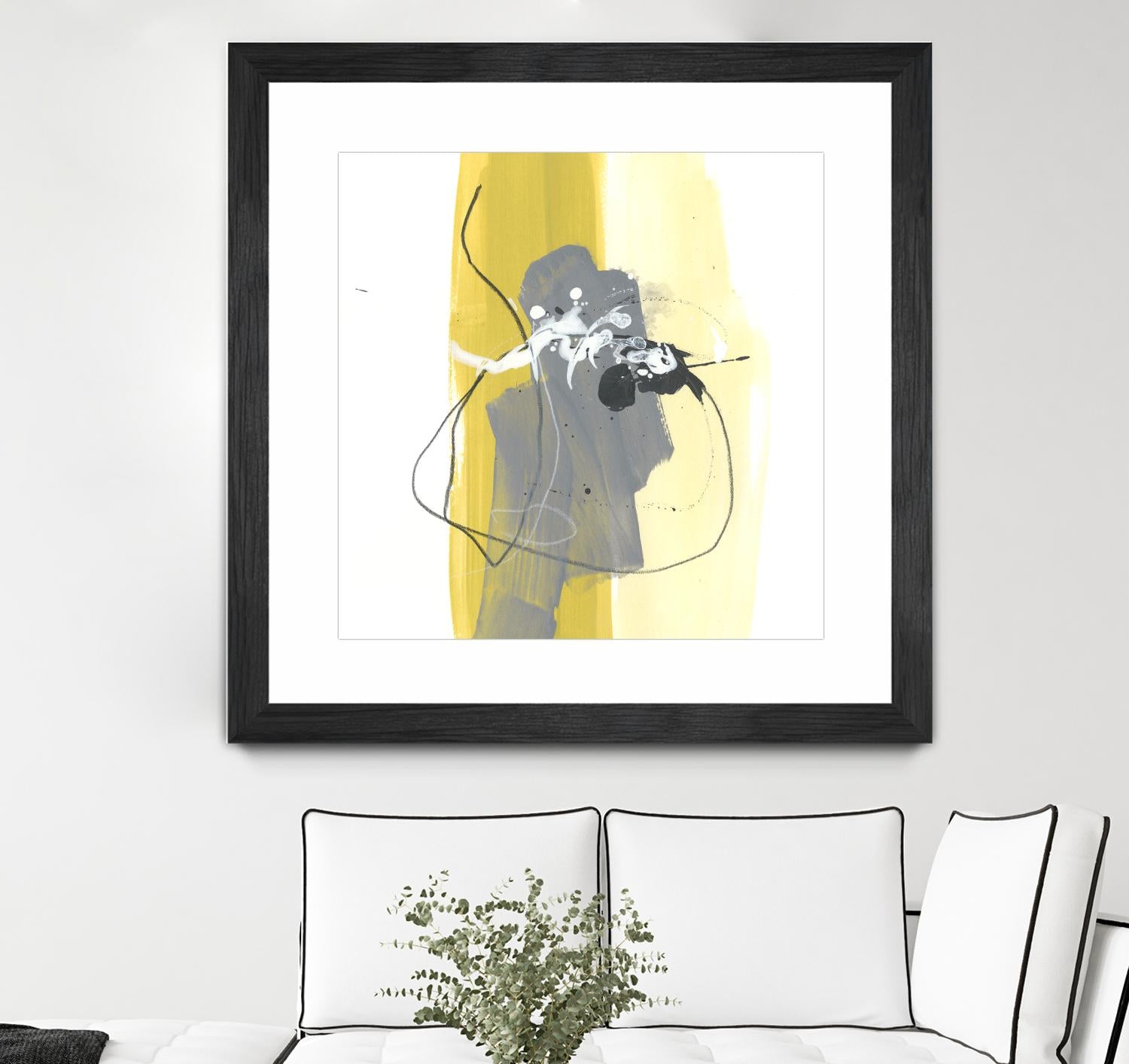 Catch Phrase III by June Erica Vess on GIANT ART - yellow abstract