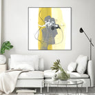 Catch Phrase III by June Erica Vess on GIANT ART - yellow abstract