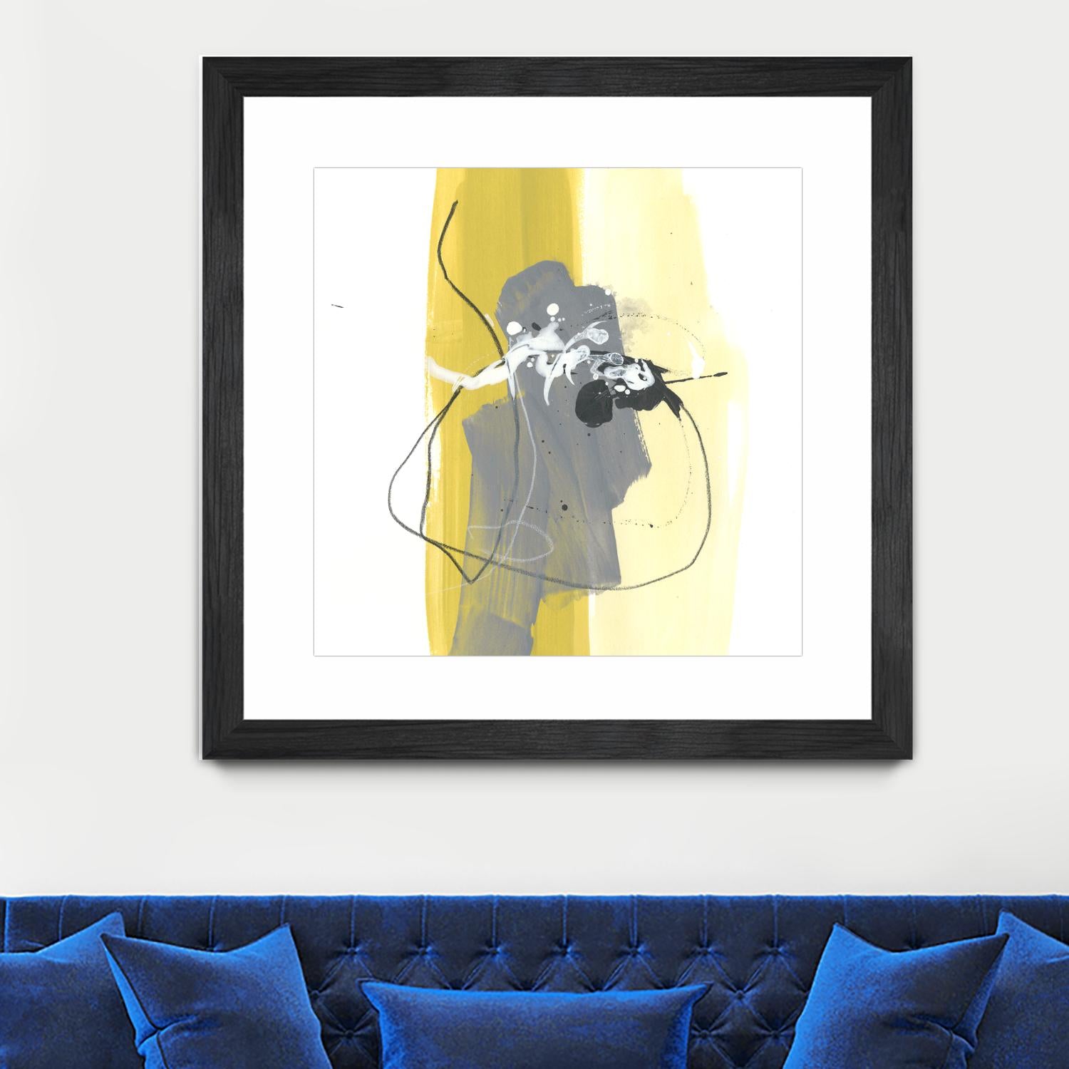 Catch Phrase III by June Erica Vess on GIANT ART - yellow abstract