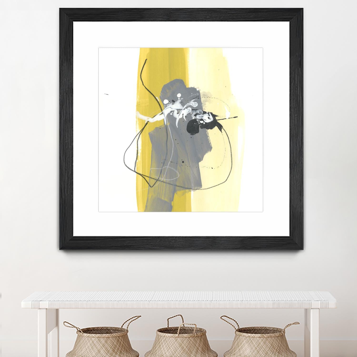 Catch Phrase III by June Erica Vess on GIANT ART - yellow abstract