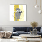 Catch Phrase III by June Erica Vess on GIANT ART - yellow abstract