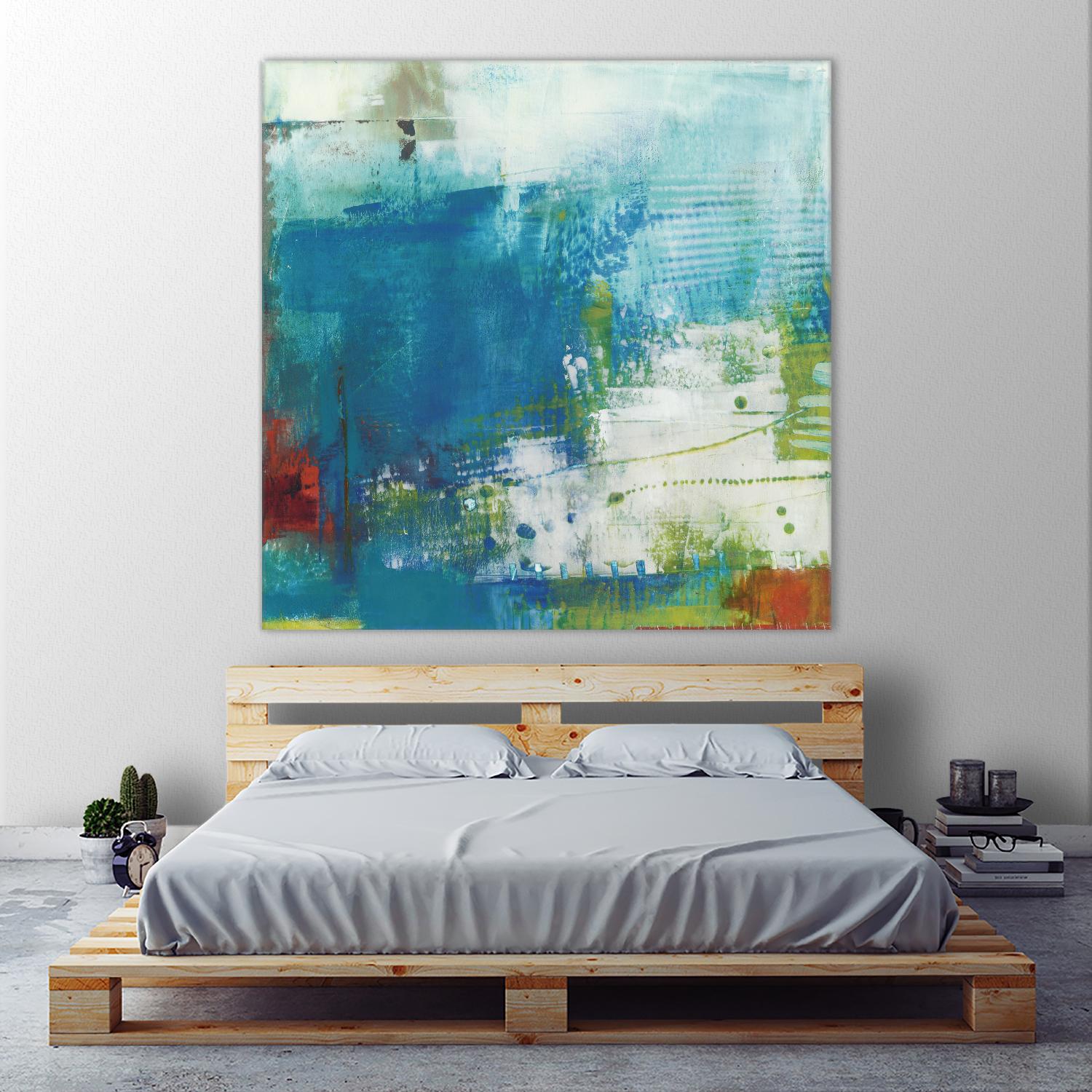 Hey Day III by Sue Jachimiec on GIANT ART - blue abstract