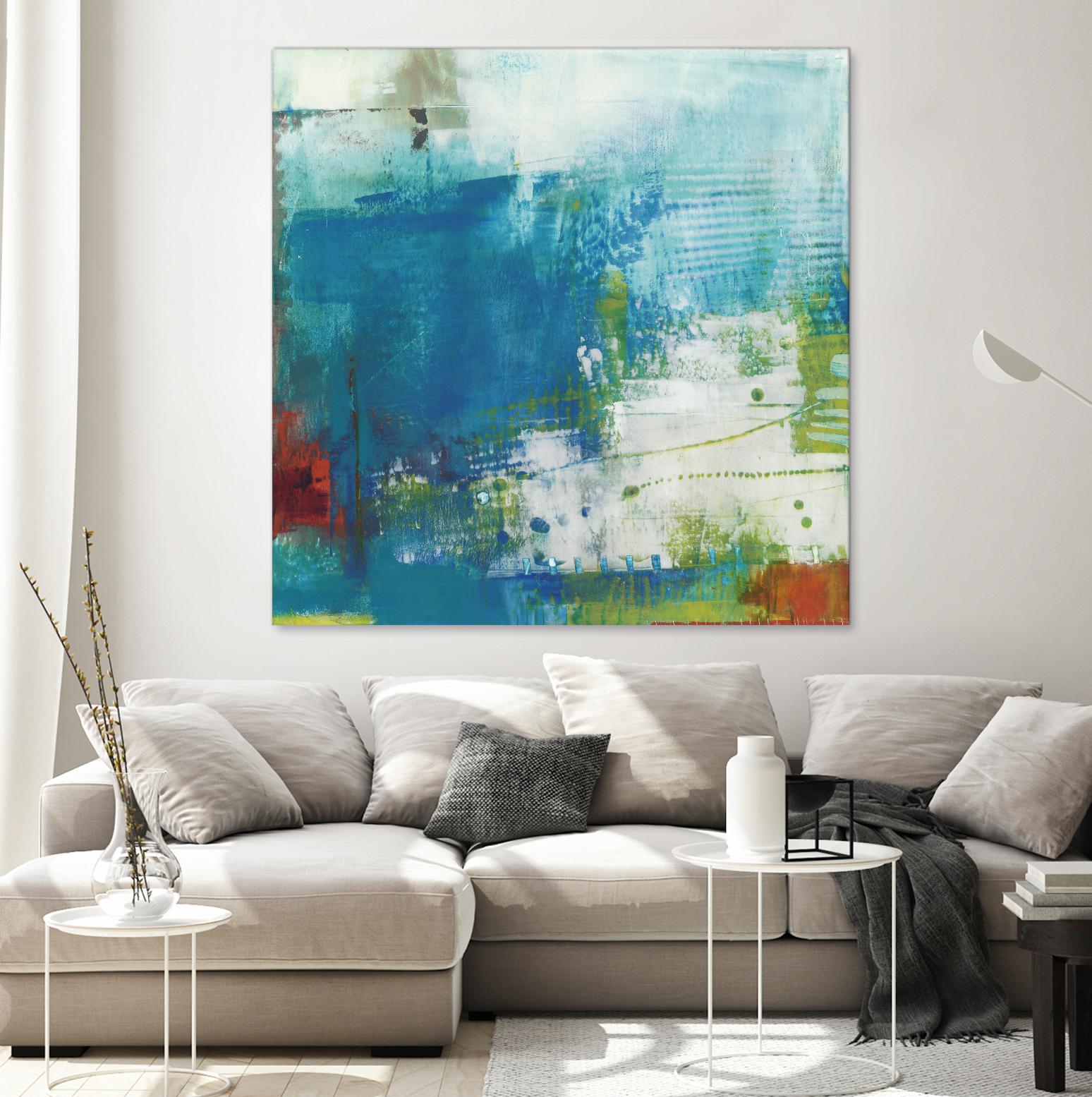 Hey Day III by Sue Jachimiec on GIANT ART - blue abstract