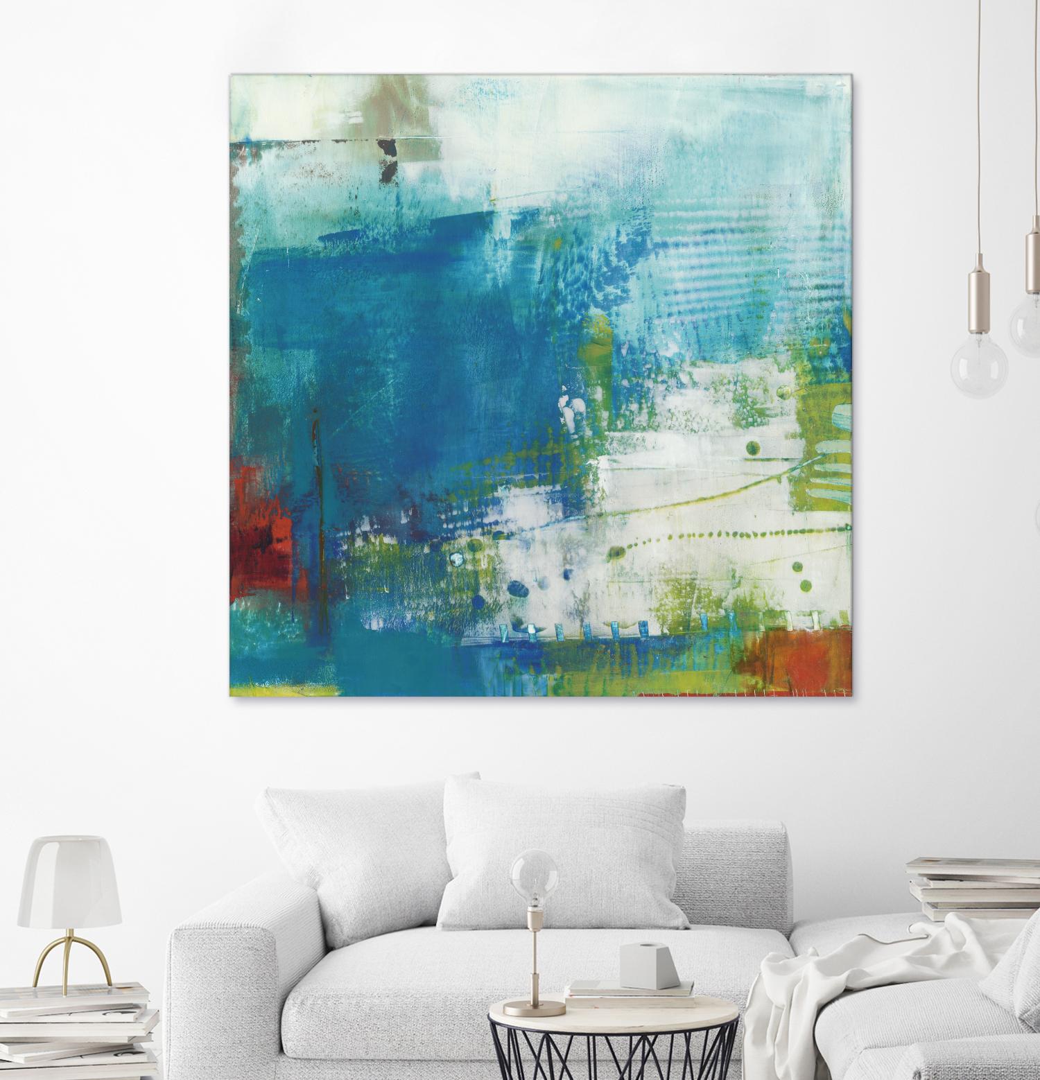 Hey Day III by Sue Jachimiec on GIANT ART - blue abstract