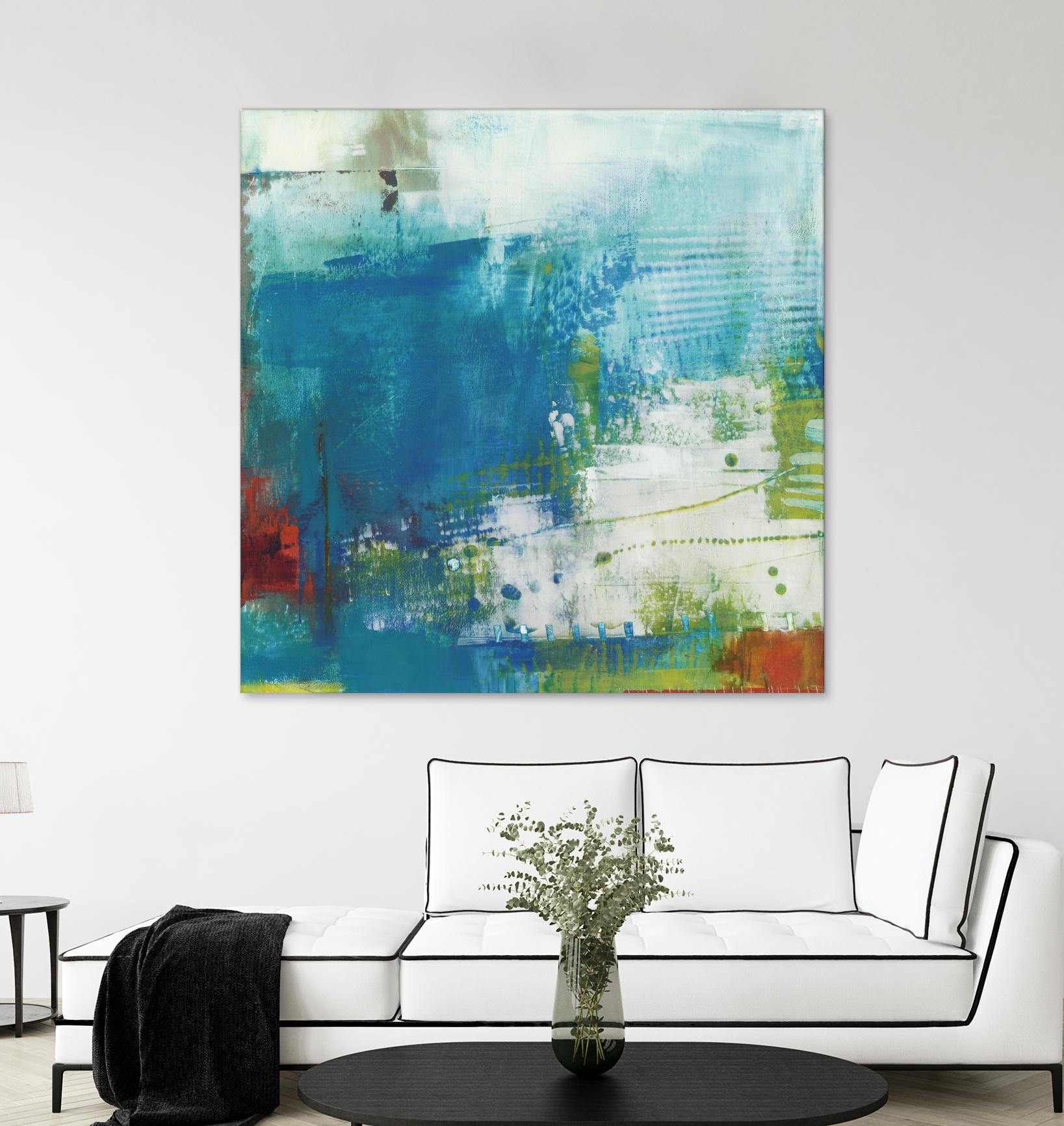 Hey Day III by Sue Jachimiec on GIANT ART - blue abstract