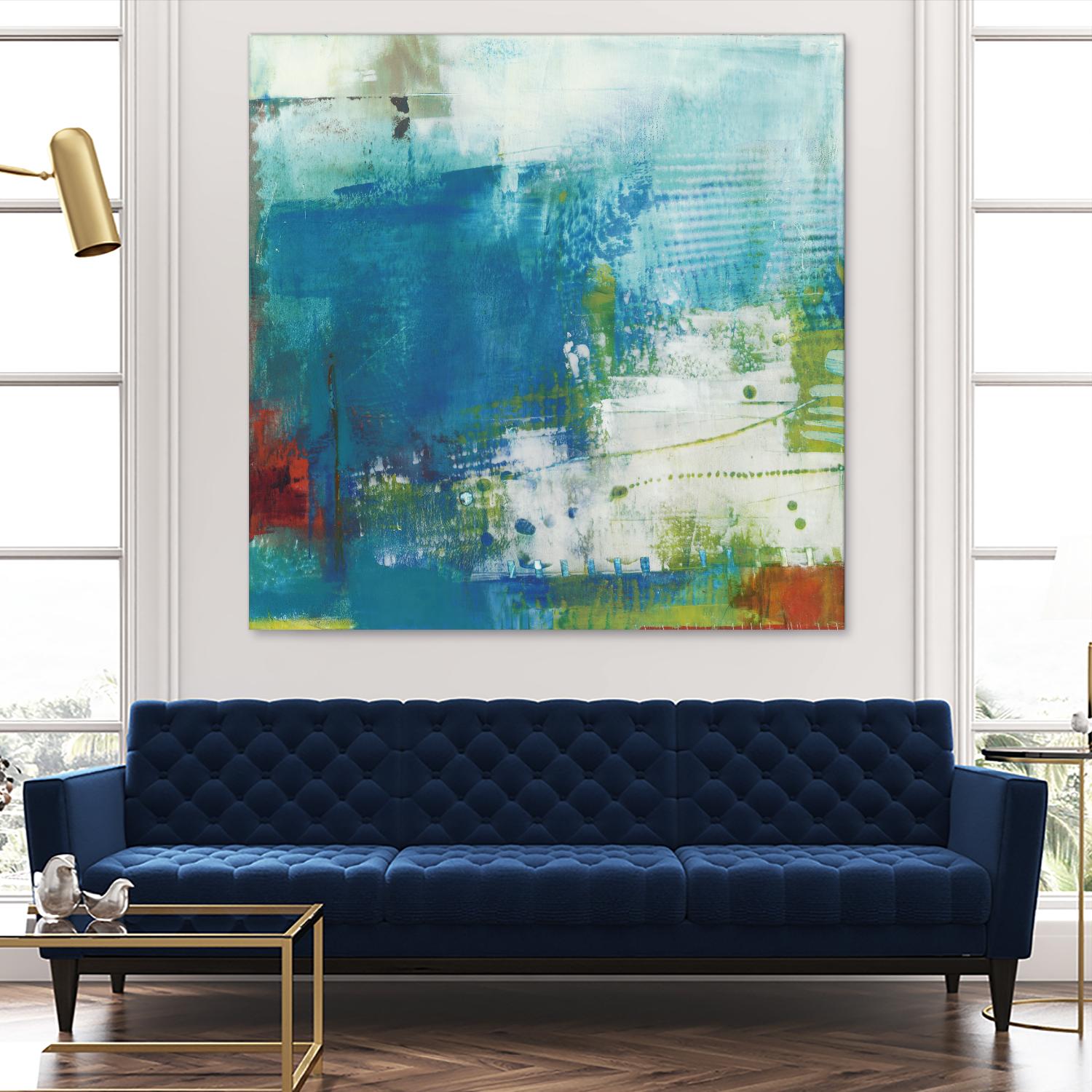 Hey Day III by Sue Jachimiec on GIANT ART - blue abstract