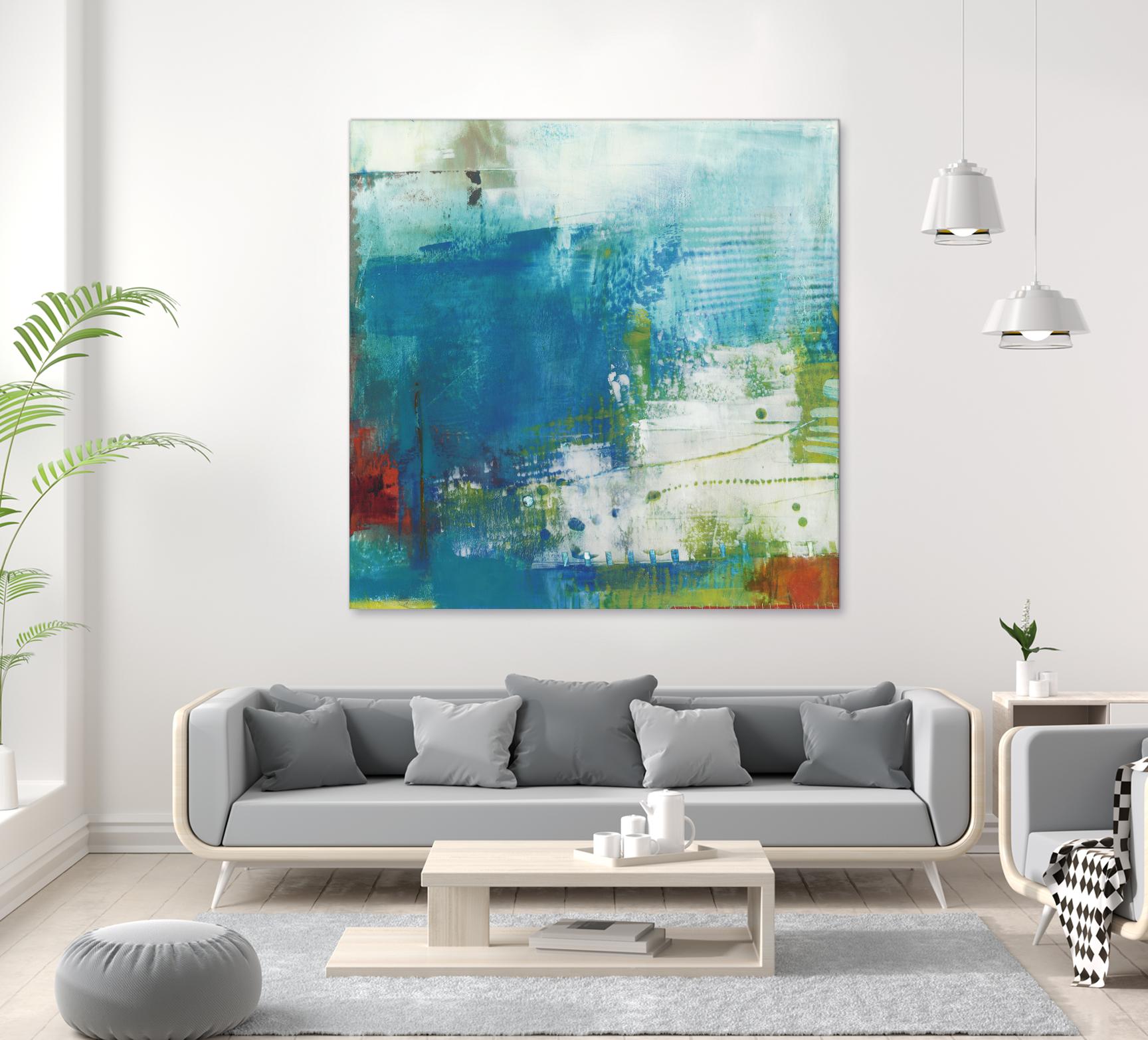 Hey Day III by Sue Jachimiec on GIANT ART - blue abstract
