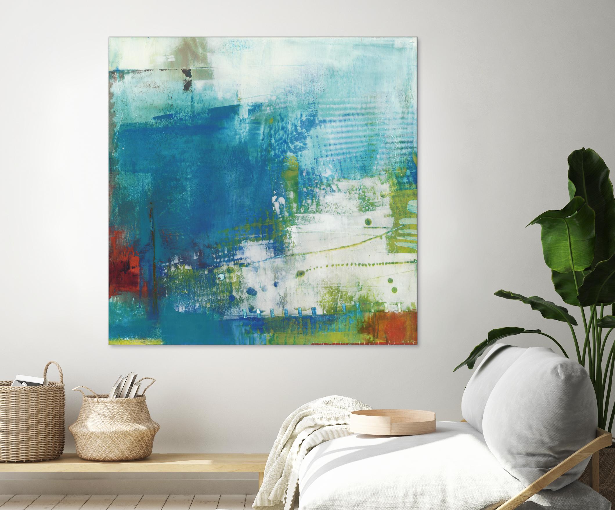 Hey Day III by Sue Jachimiec on GIANT ART - blue abstract