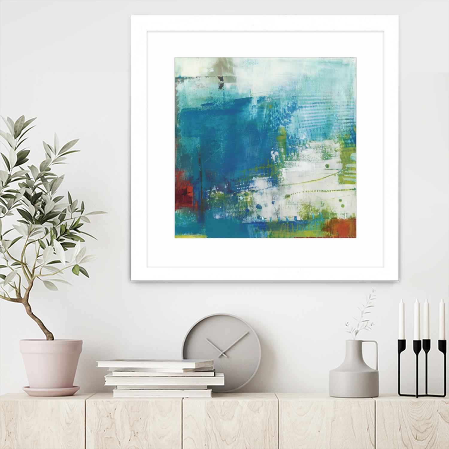 Hey Day III by Sue Jachimiec on GIANT ART - blue abstract