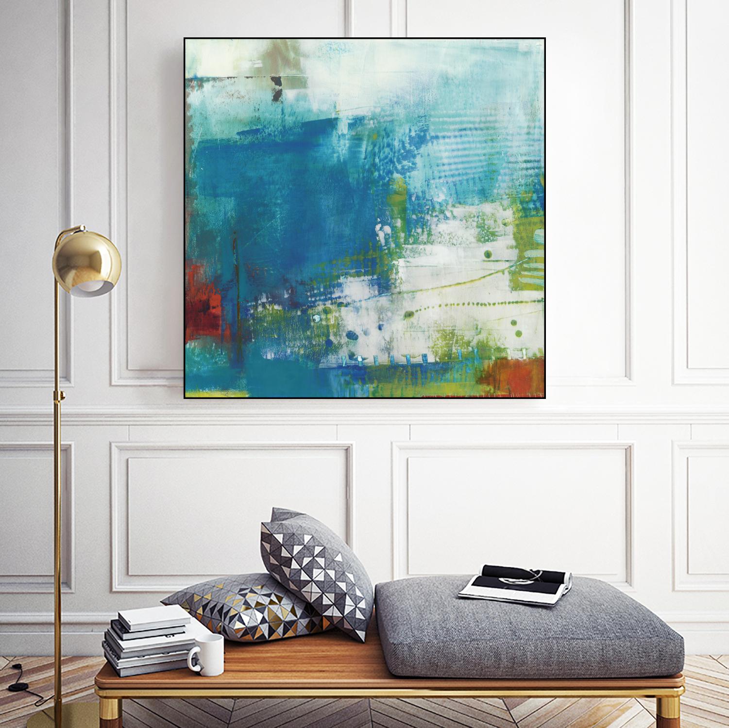 Hey Day III by Sue Jachimiec on GIANT ART - blue abstract