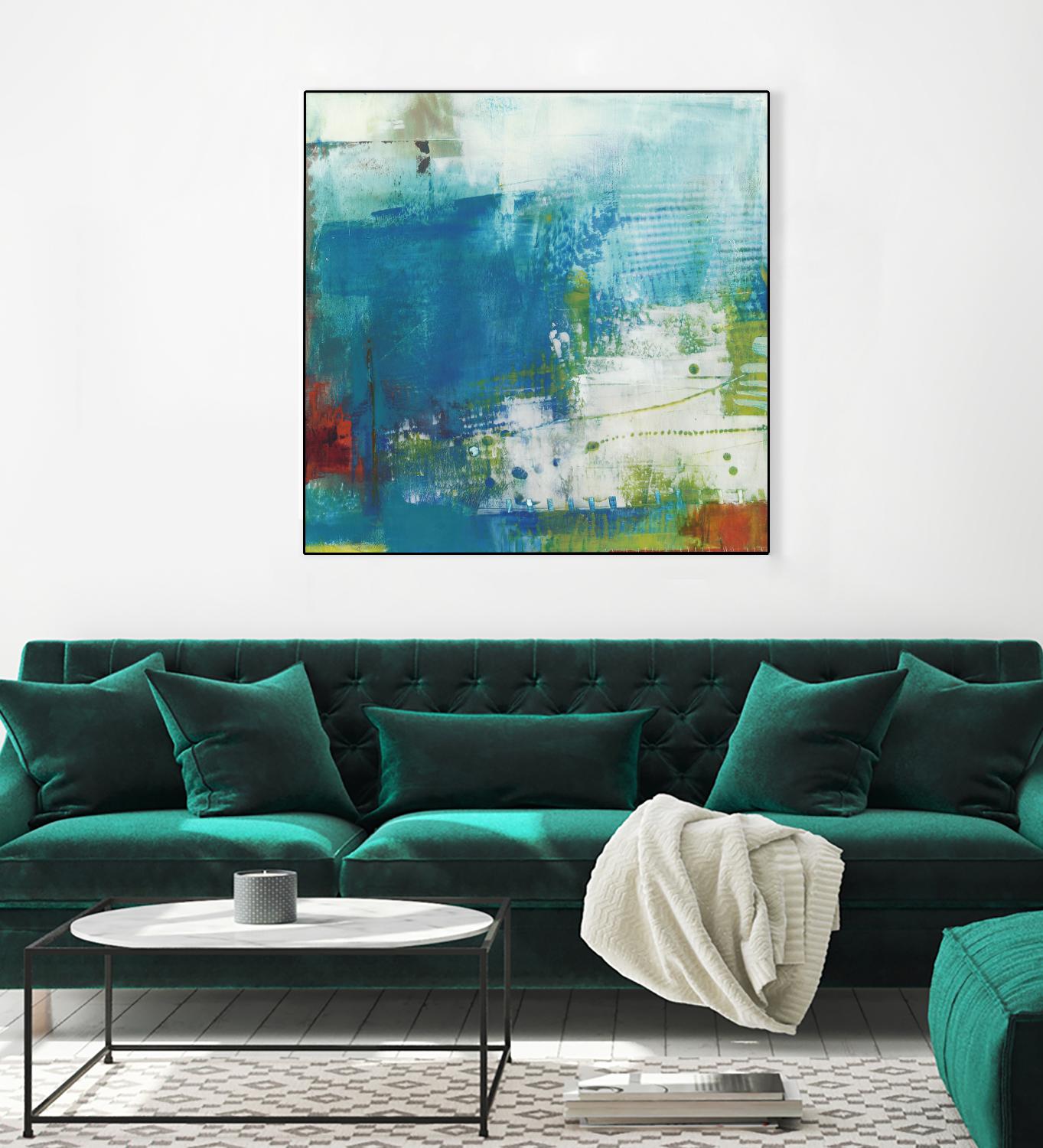 Hey Day III by Sue Jachimiec on GIANT ART - blue abstract