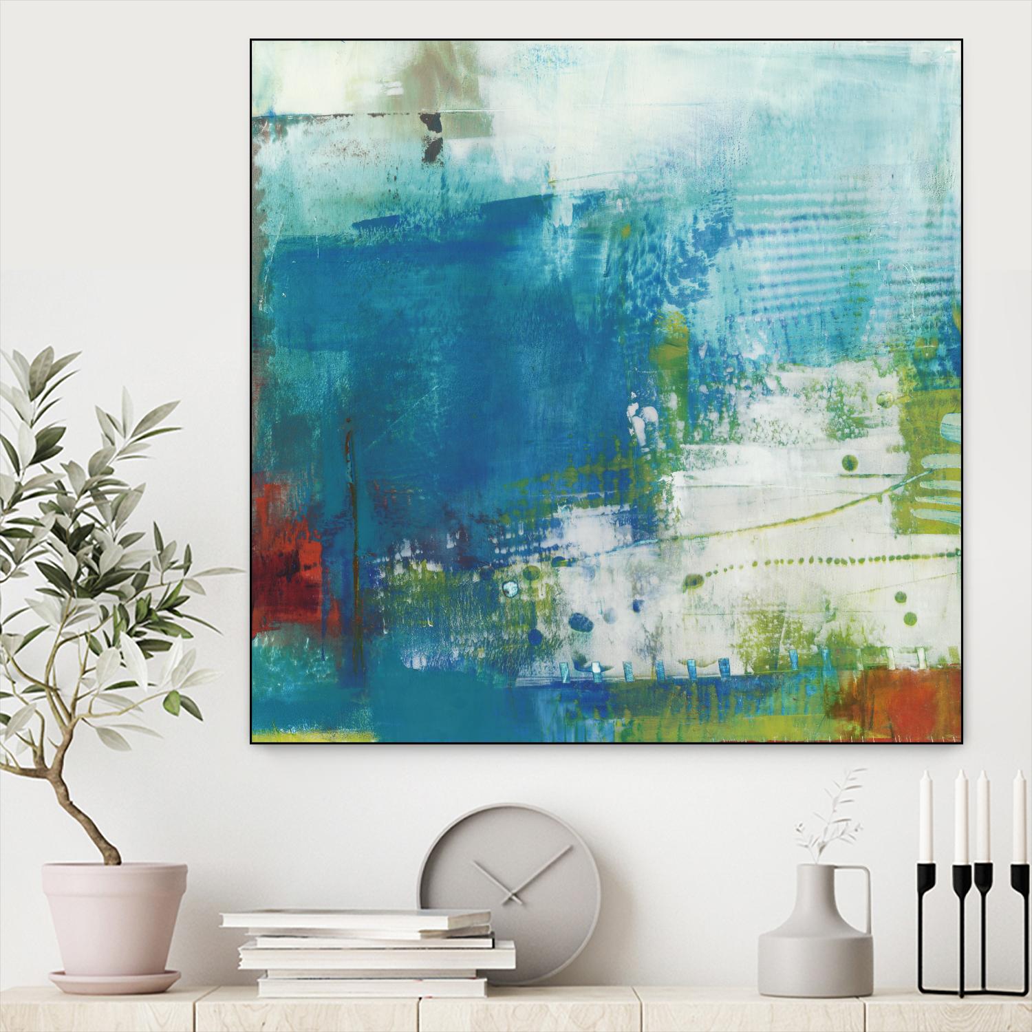 Hey Day III by Sue Jachimiec on GIANT ART - blue abstract