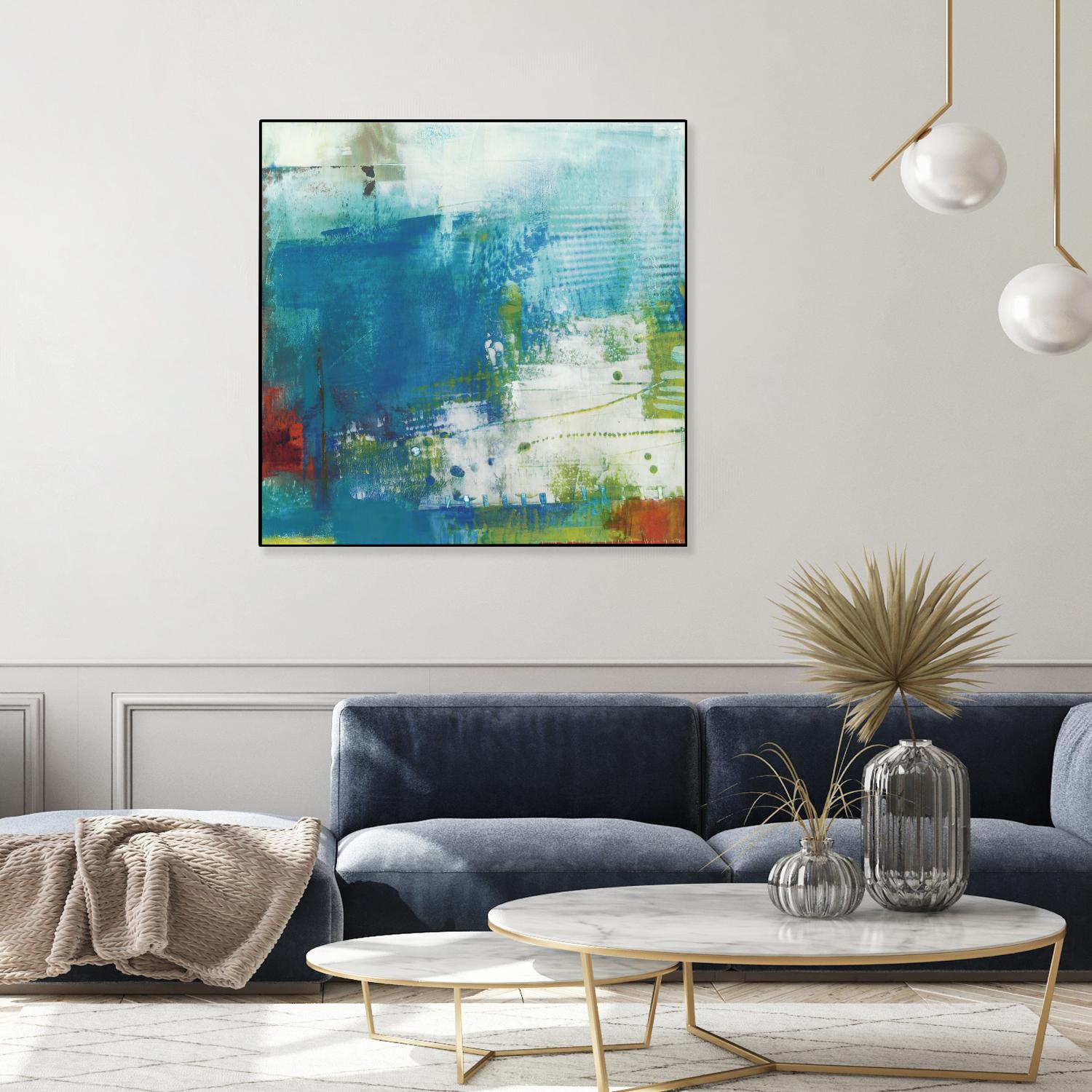 Hey Day III by Sue Jachimiec on GIANT ART - blue abstract