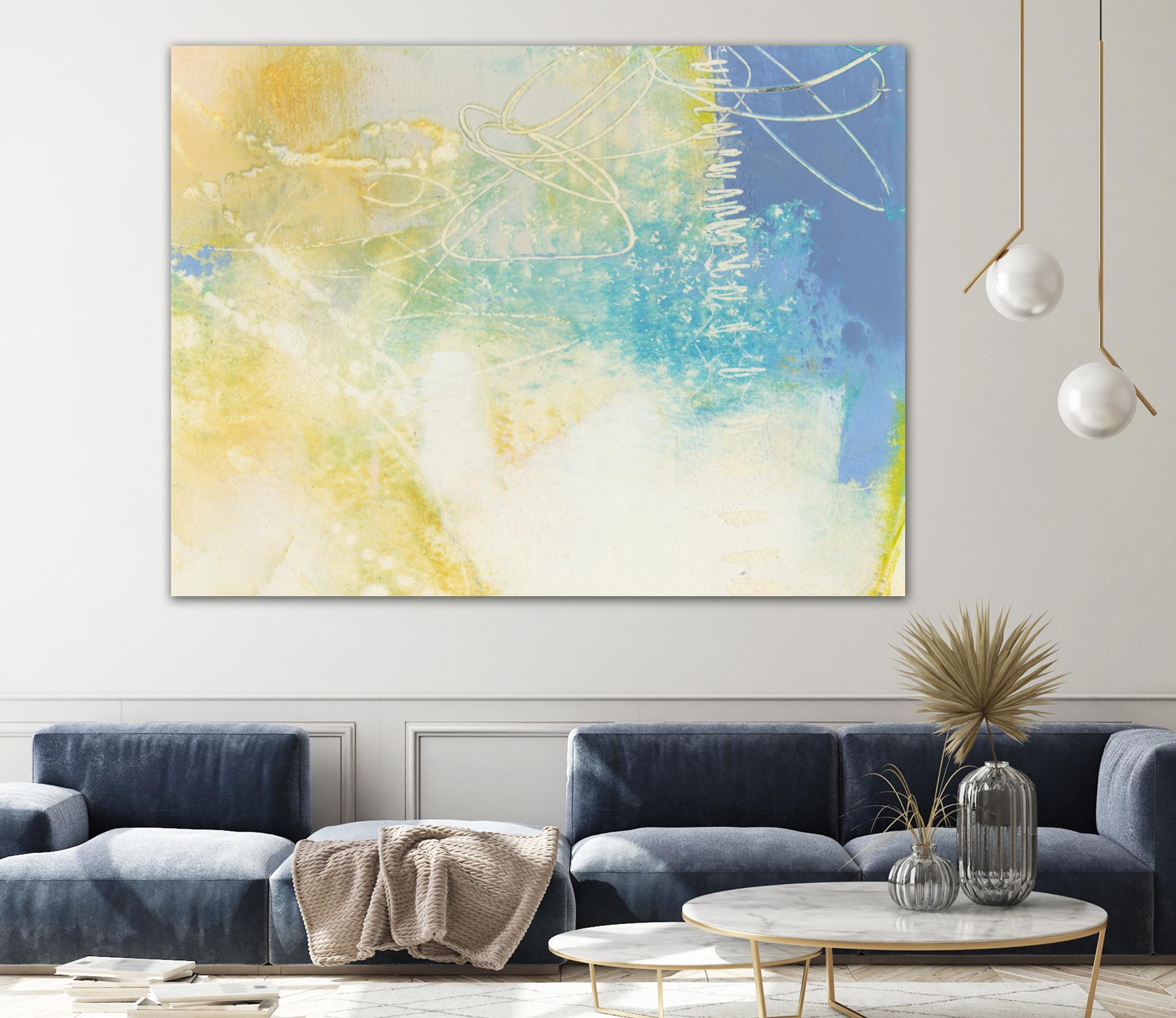 Blue Lux I by Sue Jachimiec on GIANT ART - blue abstract