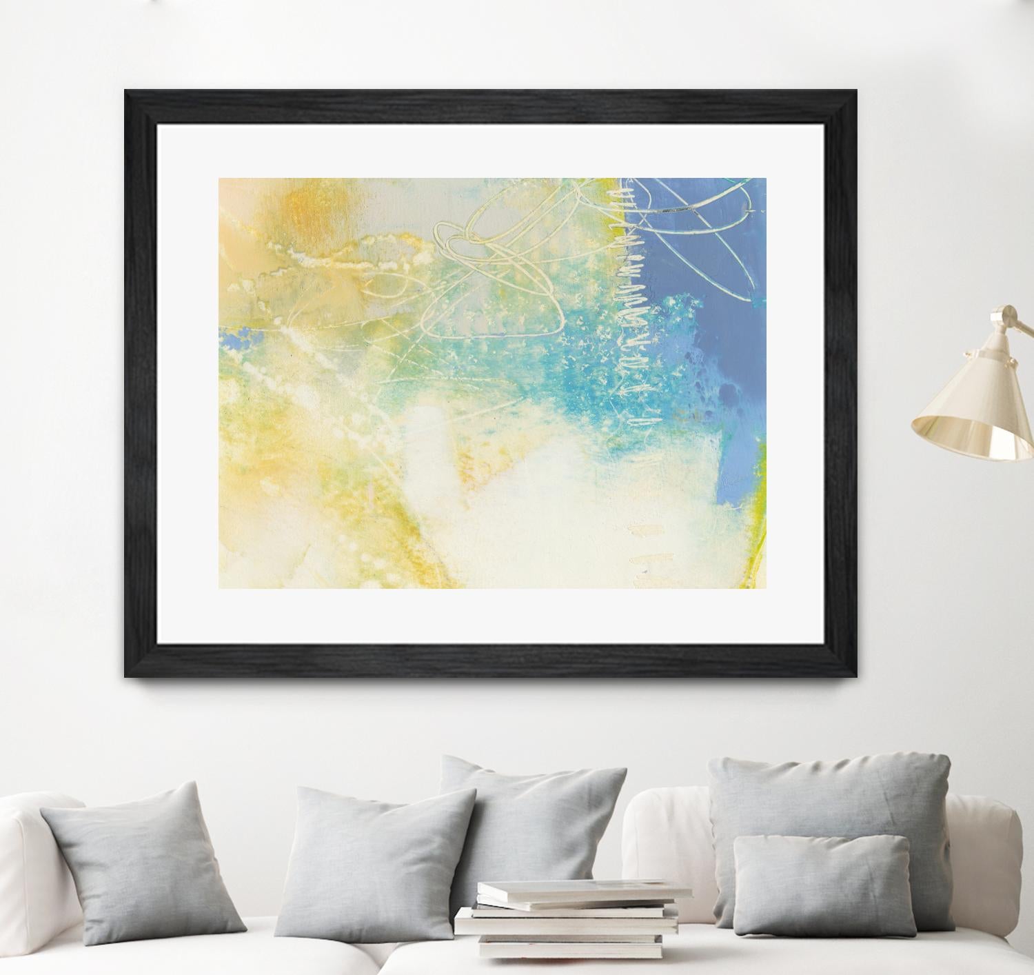 Blue Lux I by Sue Jachimiec on GIANT ART - blue abstract