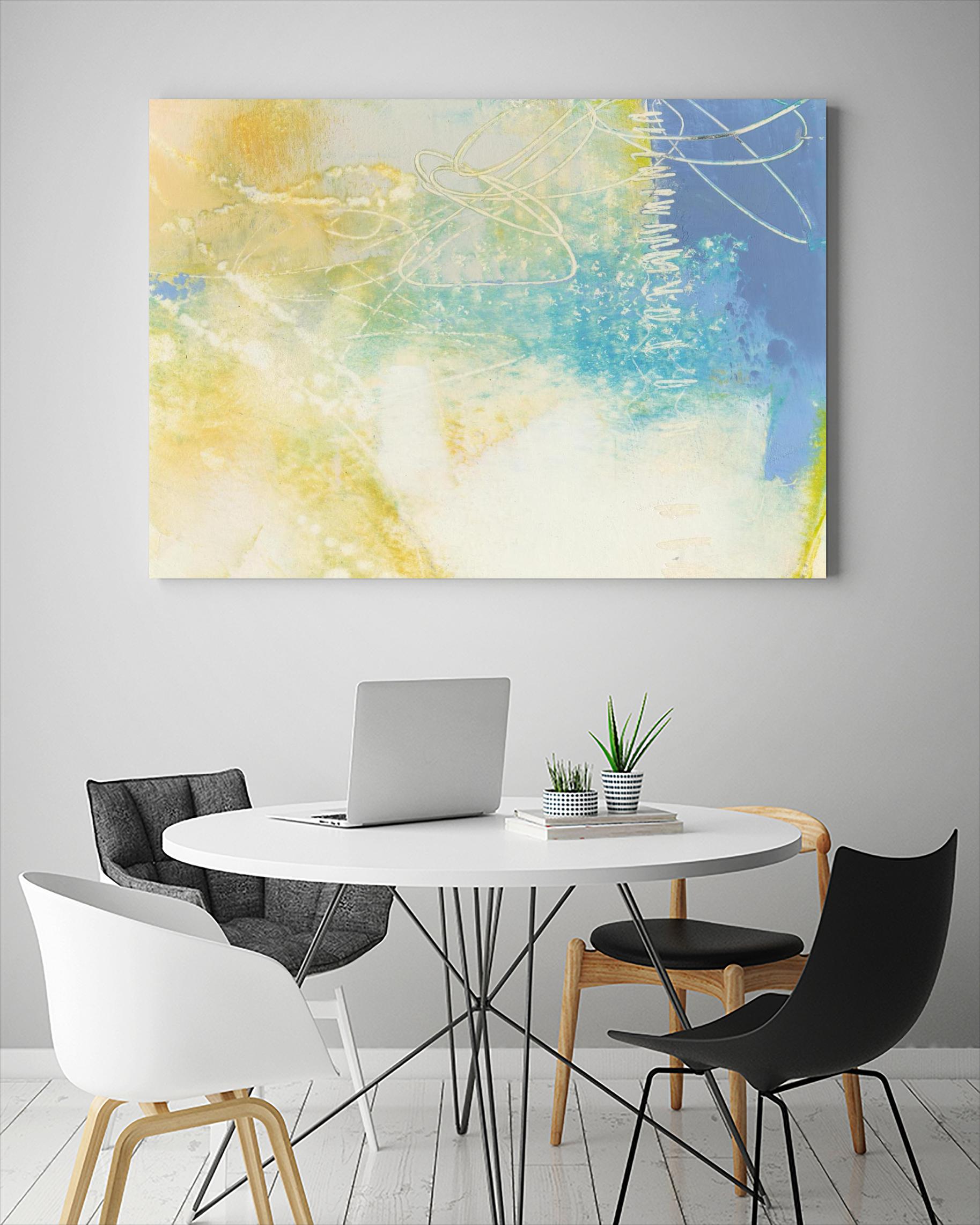 Blue Lux I by Sue Jachimiec on GIANT ART - blue abstract