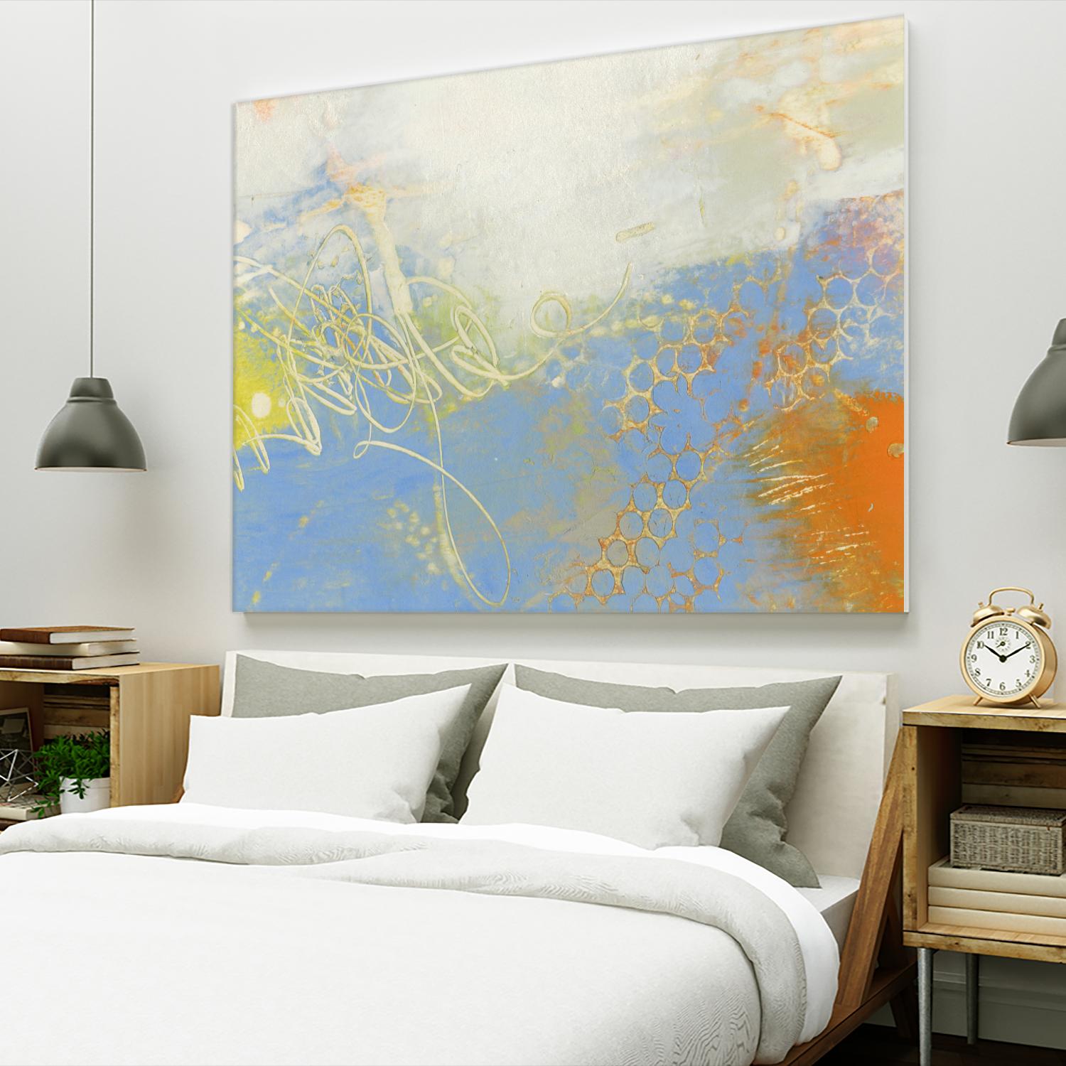 Blue Lux II by Sue Jachimiec on GIANT ART - blue abstract