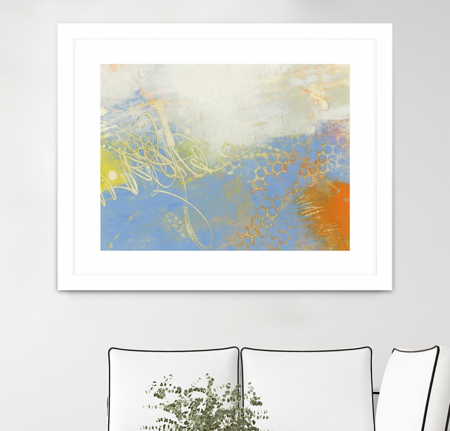 Blue Lux II by Sue Jachimiec on GIANT ART - blue abstract