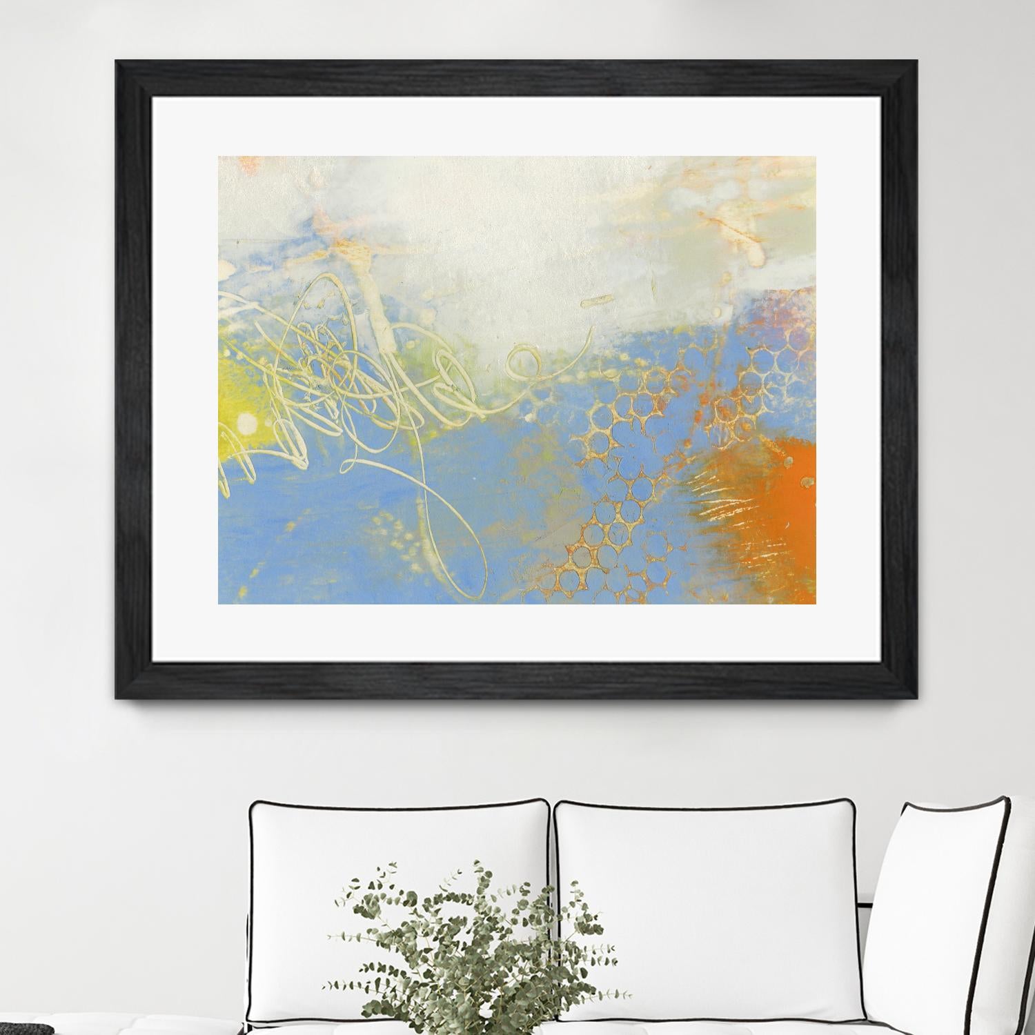 Blue Lux II by Sue Jachimiec on GIANT ART - blue abstract