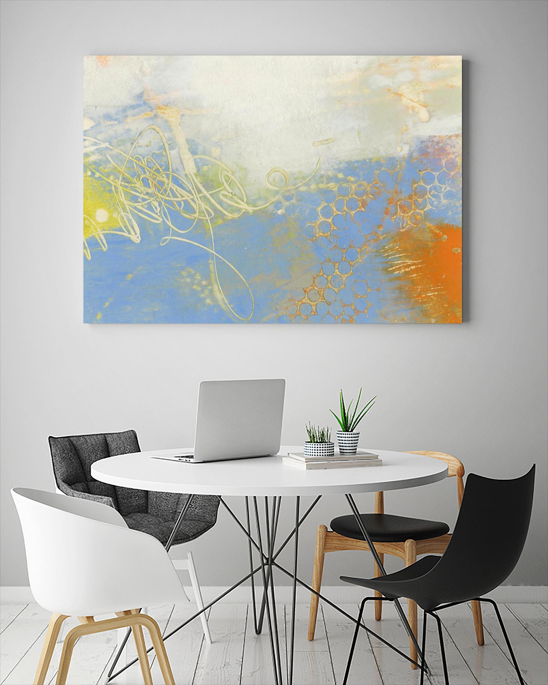 Blue Lux II by Sue Jachimiec on GIANT ART - blue abstract