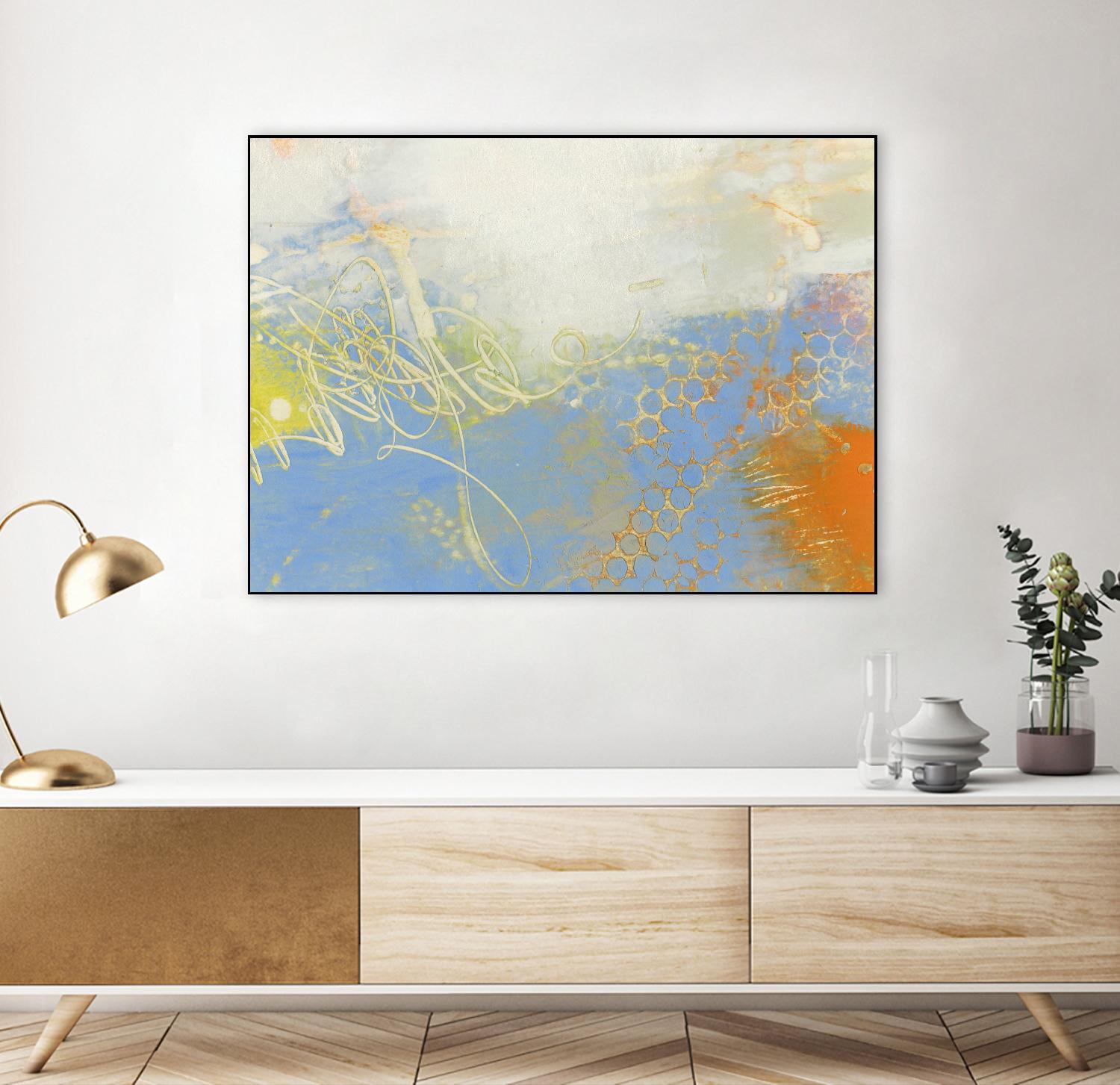 Blue Lux II by Sue Jachimiec on GIANT ART - blue abstract