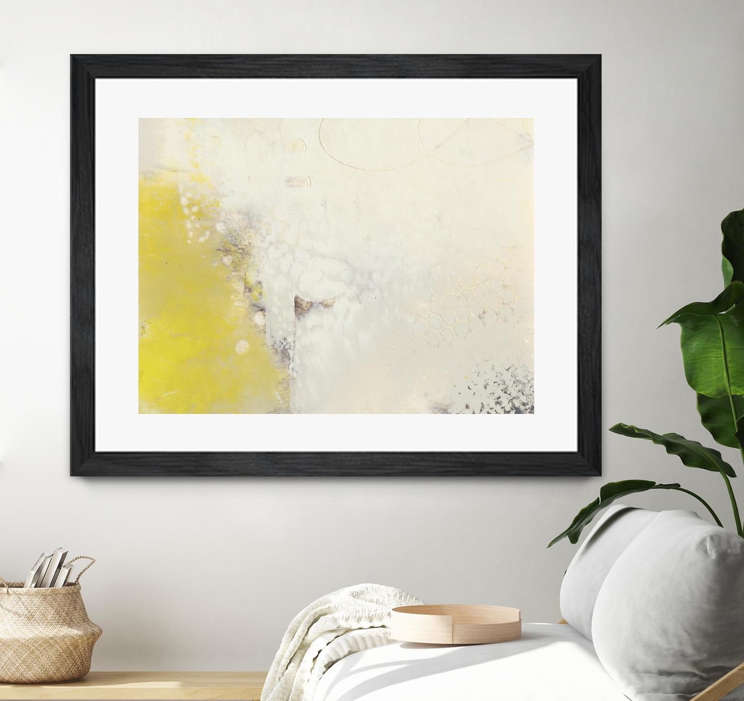Yellow Lux I by Sue Jachimiec on GIANT ART - yellow abstract