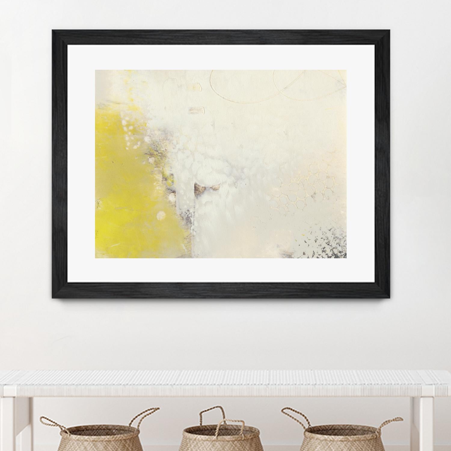 Yellow Lux I by Sue Jachimiec on GIANT ART - yellow abstract