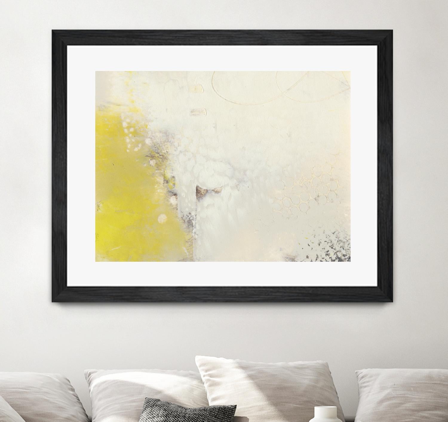 Yellow Lux I by Sue Jachimiec on GIANT ART - yellow abstract