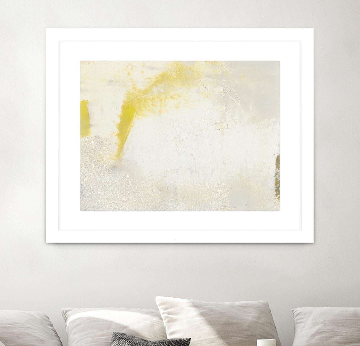 Yellow Lux II by Sue Jachimiec on GIANT ART - yellow abstract