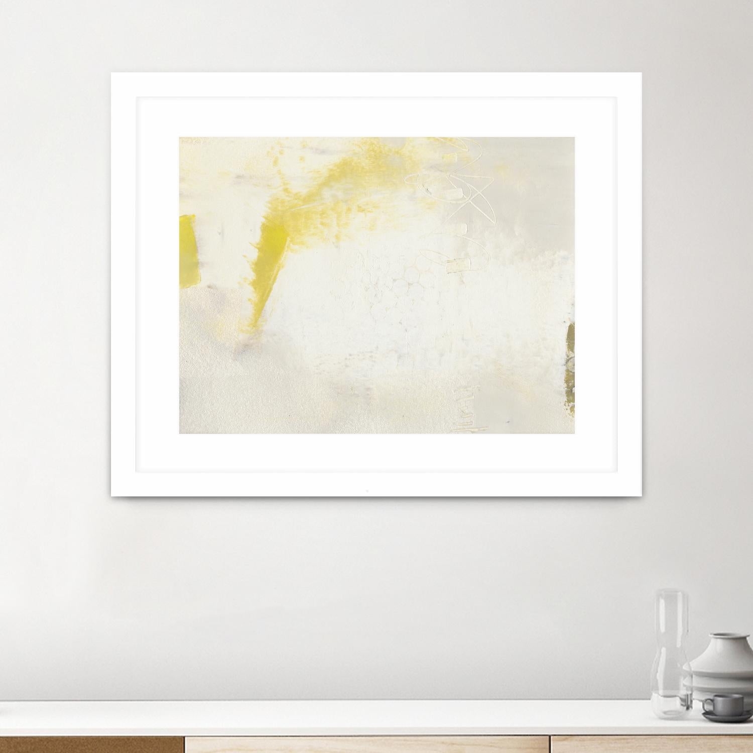 Yellow Lux II by Sue Jachimiec on GIANT ART - yellow abstract