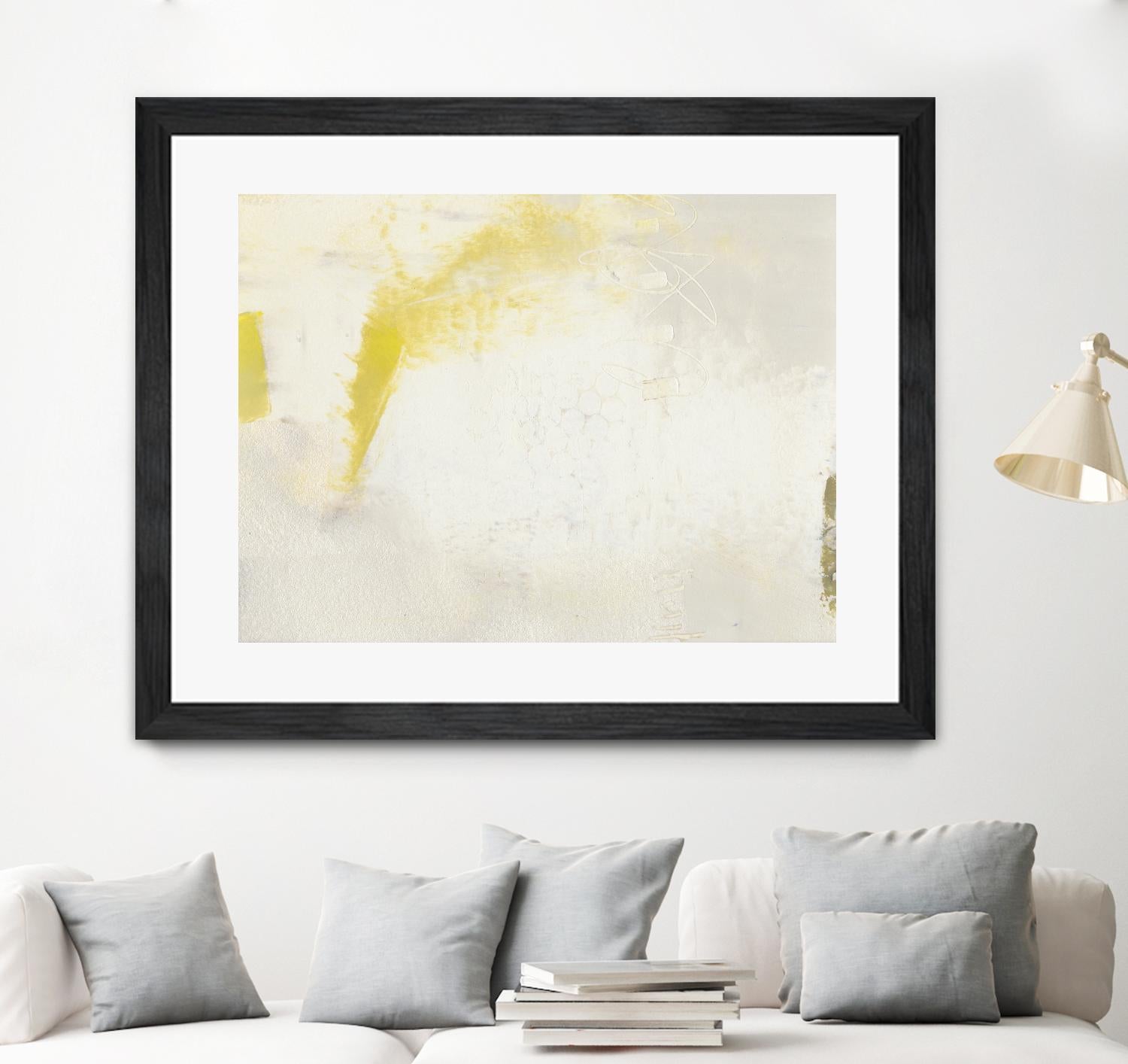 Yellow Lux II by Sue Jachimiec on GIANT ART - yellow abstract