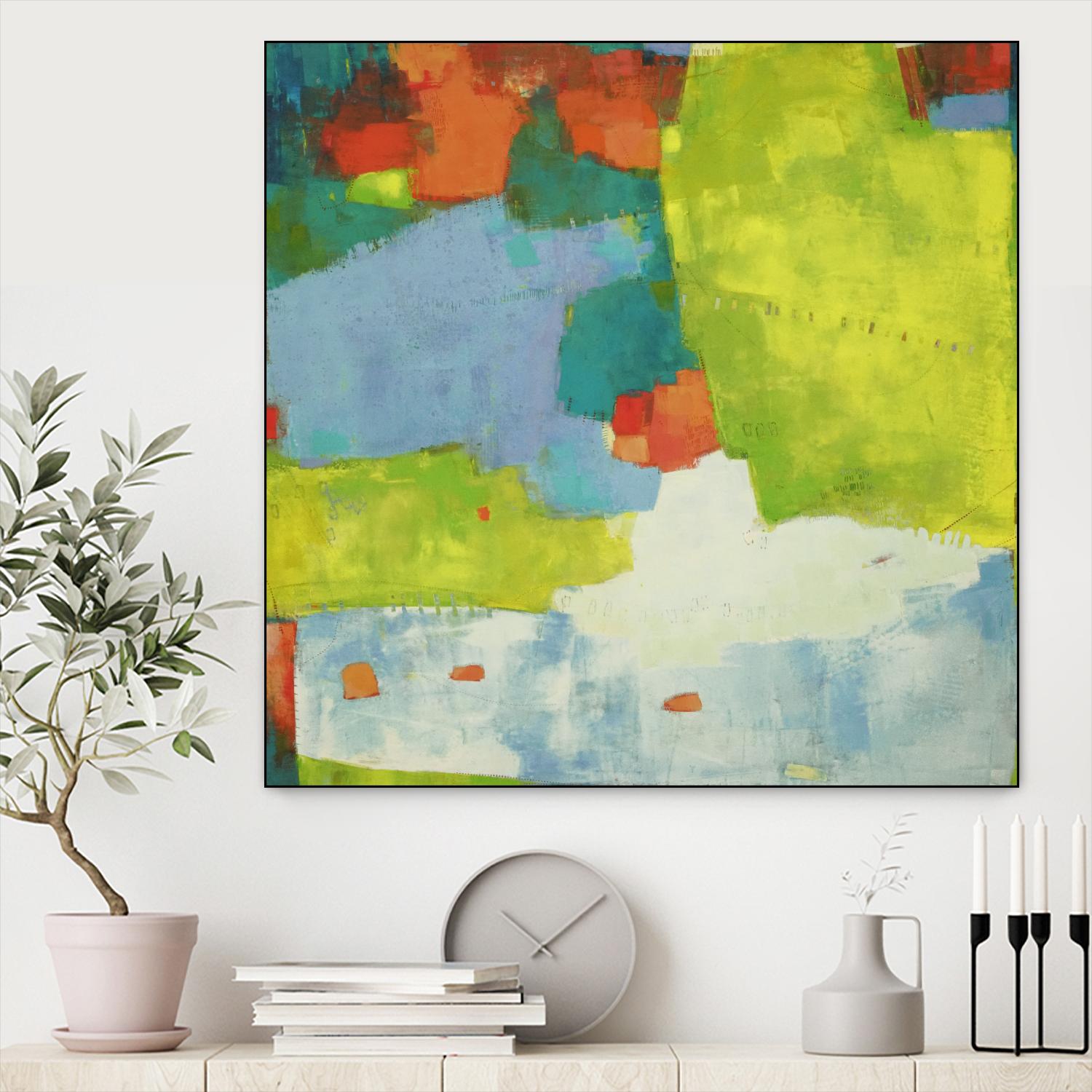 Torp by Sue Jachimiec on GIANT ART - green abstract