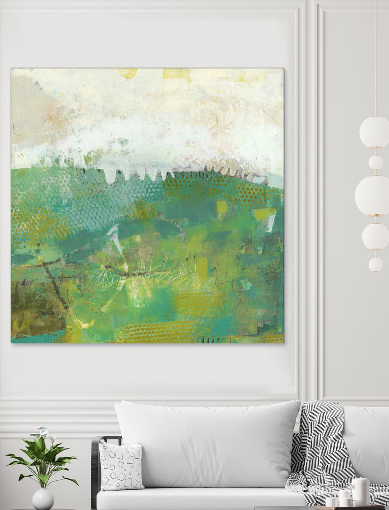 Twink by Sue Jachimiec on GIANT ART - green abstract