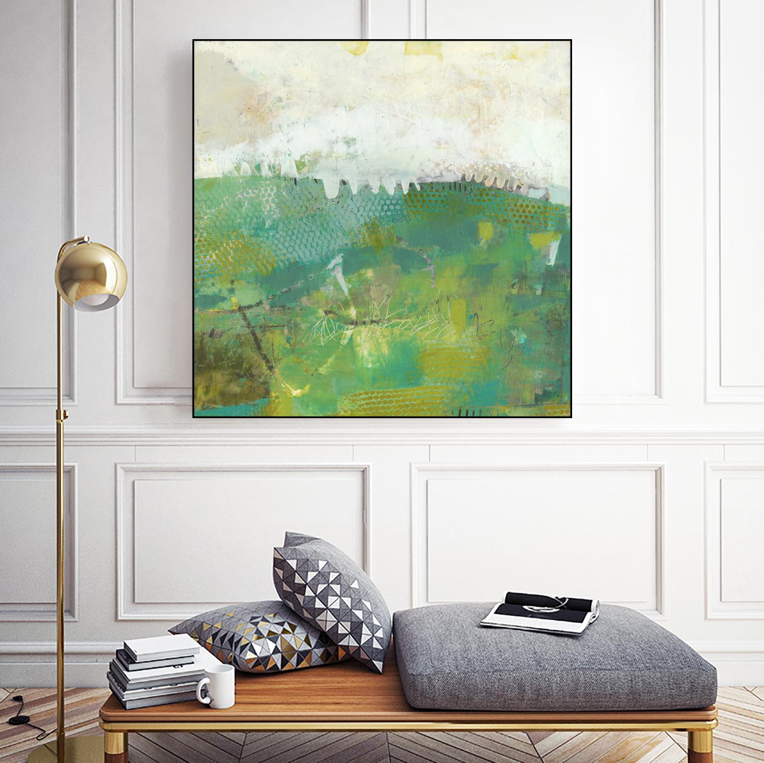 Twink by Sue Jachimiec on GIANT ART - green abstract