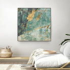 Teal Lace I by Jennifer Goldberger on GIANT ART - green abstract