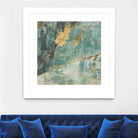 Teal Lace I by Jennifer Goldberger on GIANT ART - green abstract