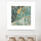 Teal Lace I by Jennifer Goldberger on GIANT ART - green abstract